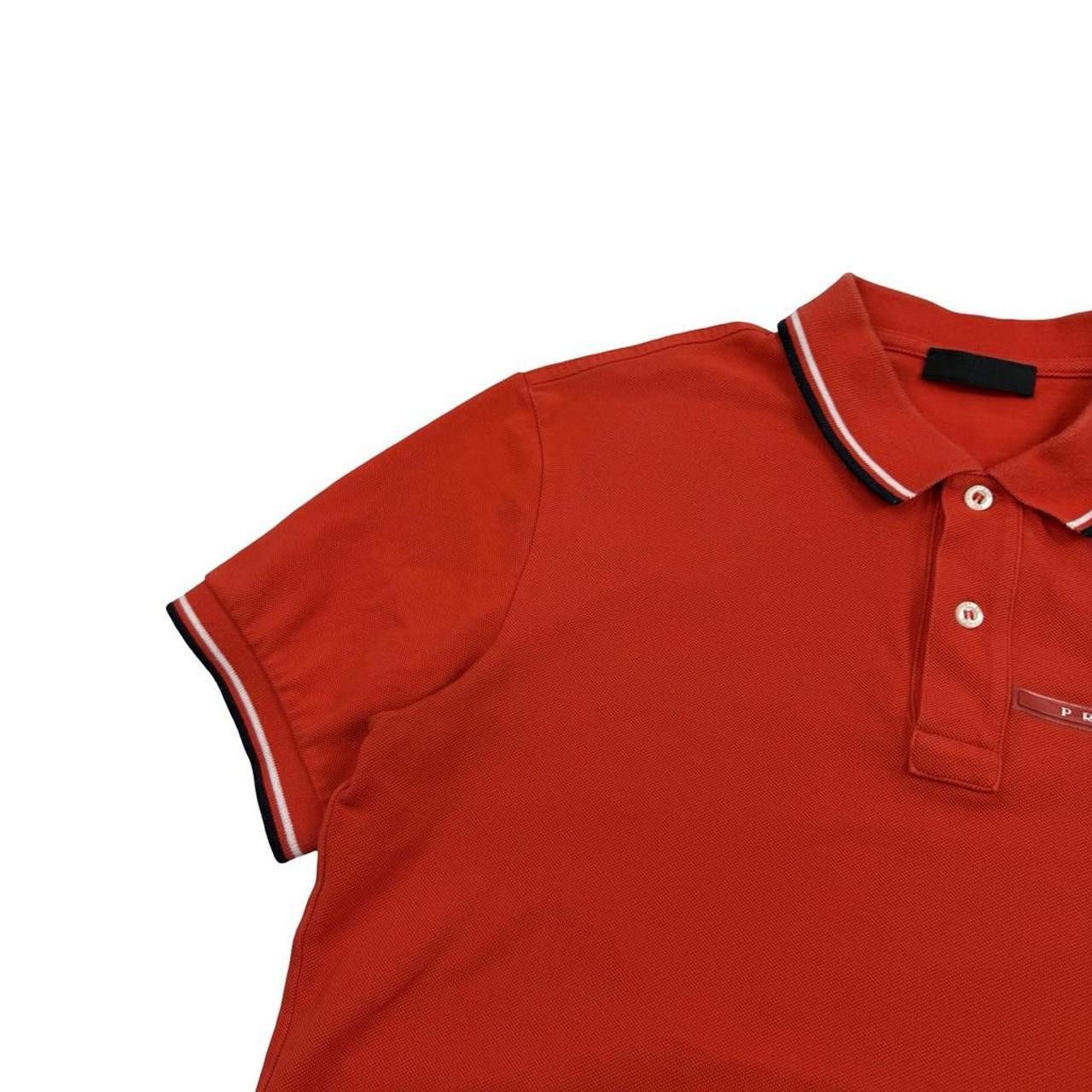 Prada Orange Prada Sport Red Tab Polo Shirt - Large Size US L / EU 52-54 / 3 - 3 Thumbnail