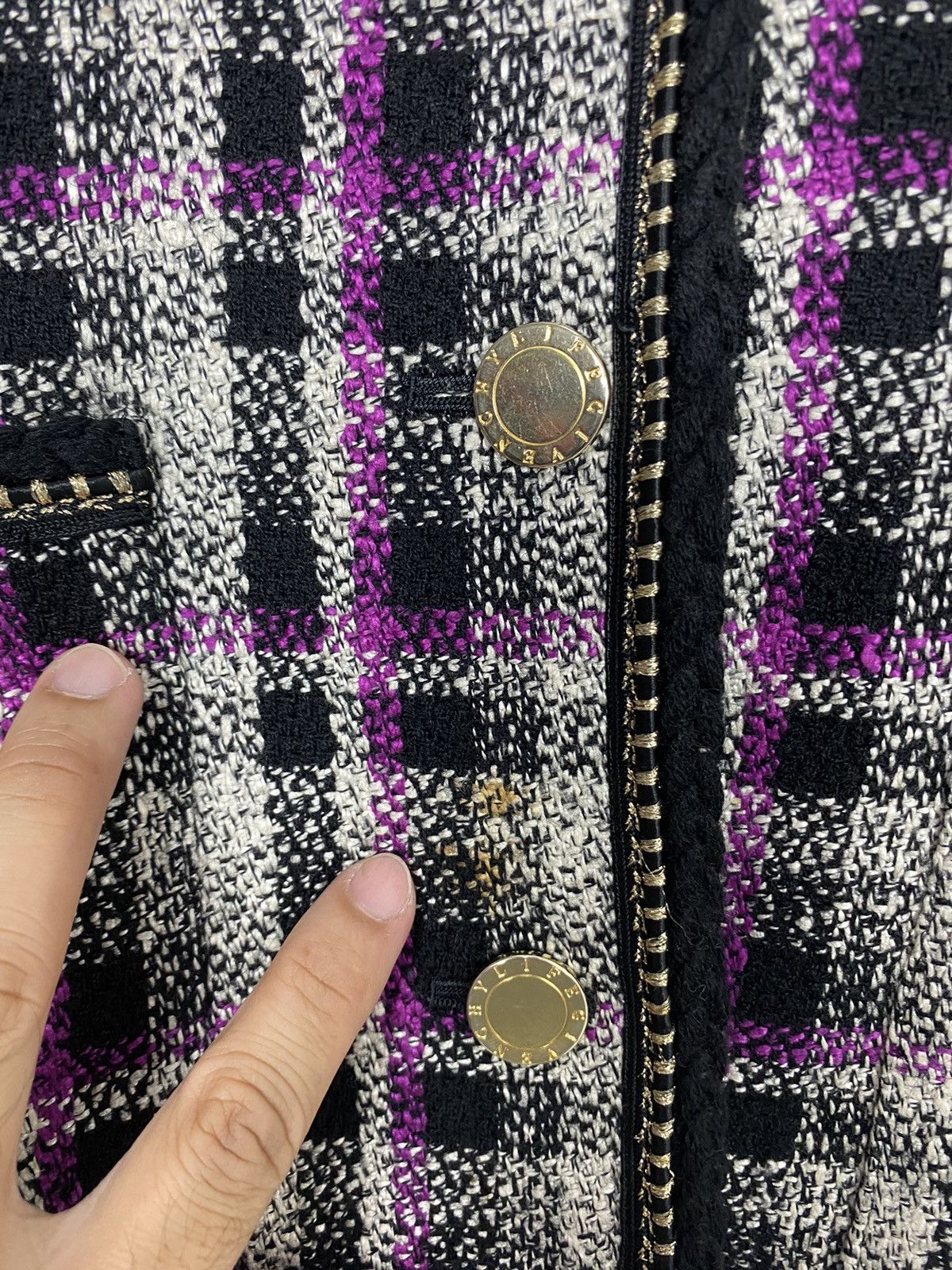 Givenchy Rare‼️ Vintage Givenchy Life Tweed Wool Jacket Size M / US 6-8 / IT 42-44 - 9 Thumbnail