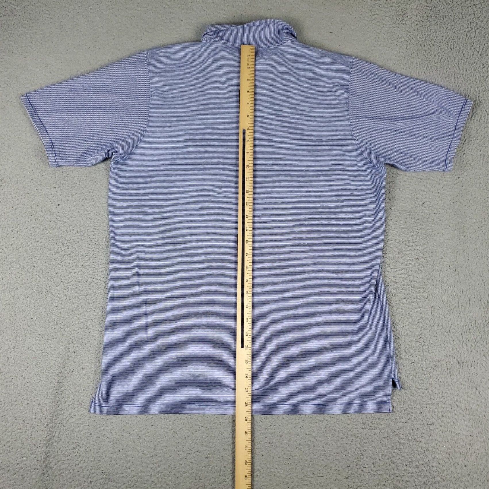 Vintage VINTAGE B Draddy Polo Shirt Men Large Blue Striped Short Sleeve Casual Golf Preppy Size US L / EU 52-54 / 3 - 3 Thumbnail