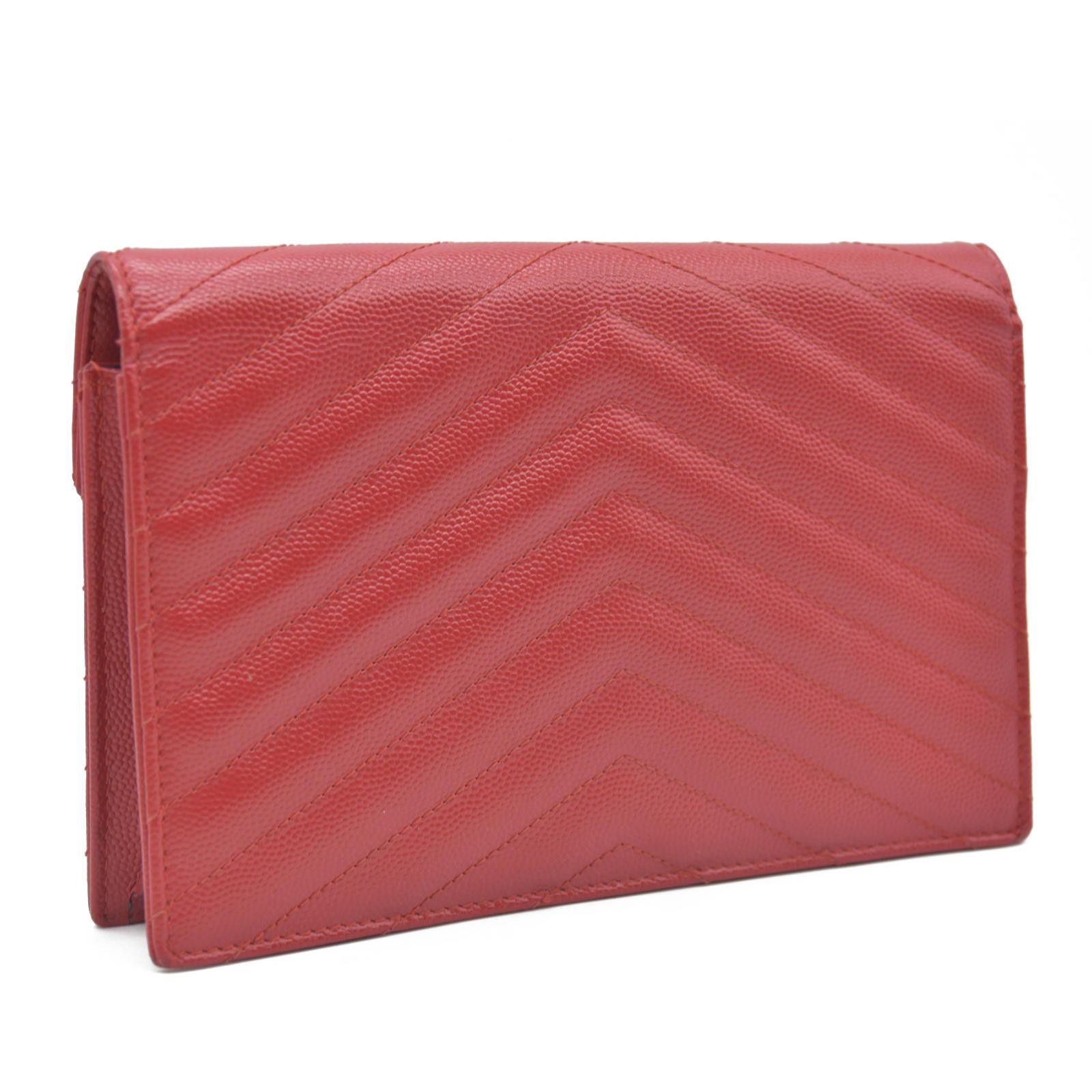 Saint Laurent Paris Saint Laurent Grain De Poudre Matelasse Chevron Monogram Size ONE SIZE - 6 Thumbnail