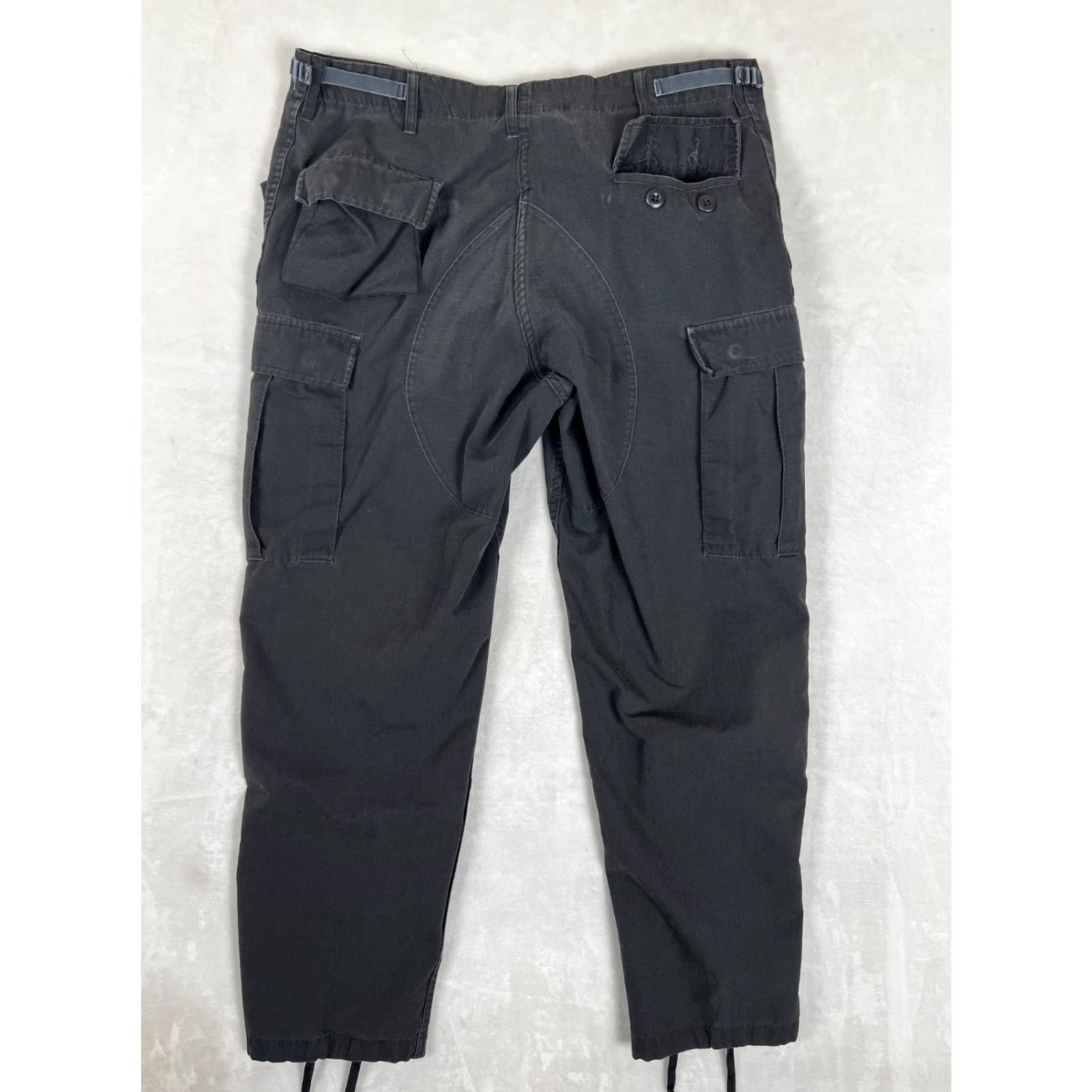 Propper Propper Pants Mens L Regular Tactical Cargo Ripstop Utility Drawstring Cargo Pocket Black Army Straight Pants Size US 33 - 6 Thumbnail