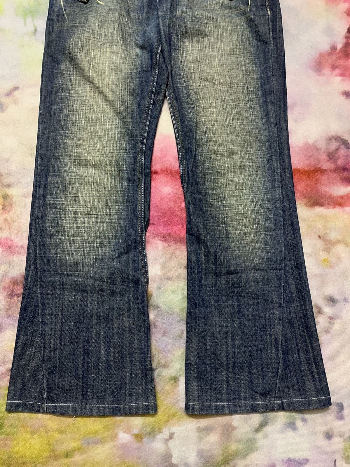 Hysteric Glamour Flare Japanese Brand Lasbegasgate Washed Low Rise Size US 33 - 3 Thumbnail