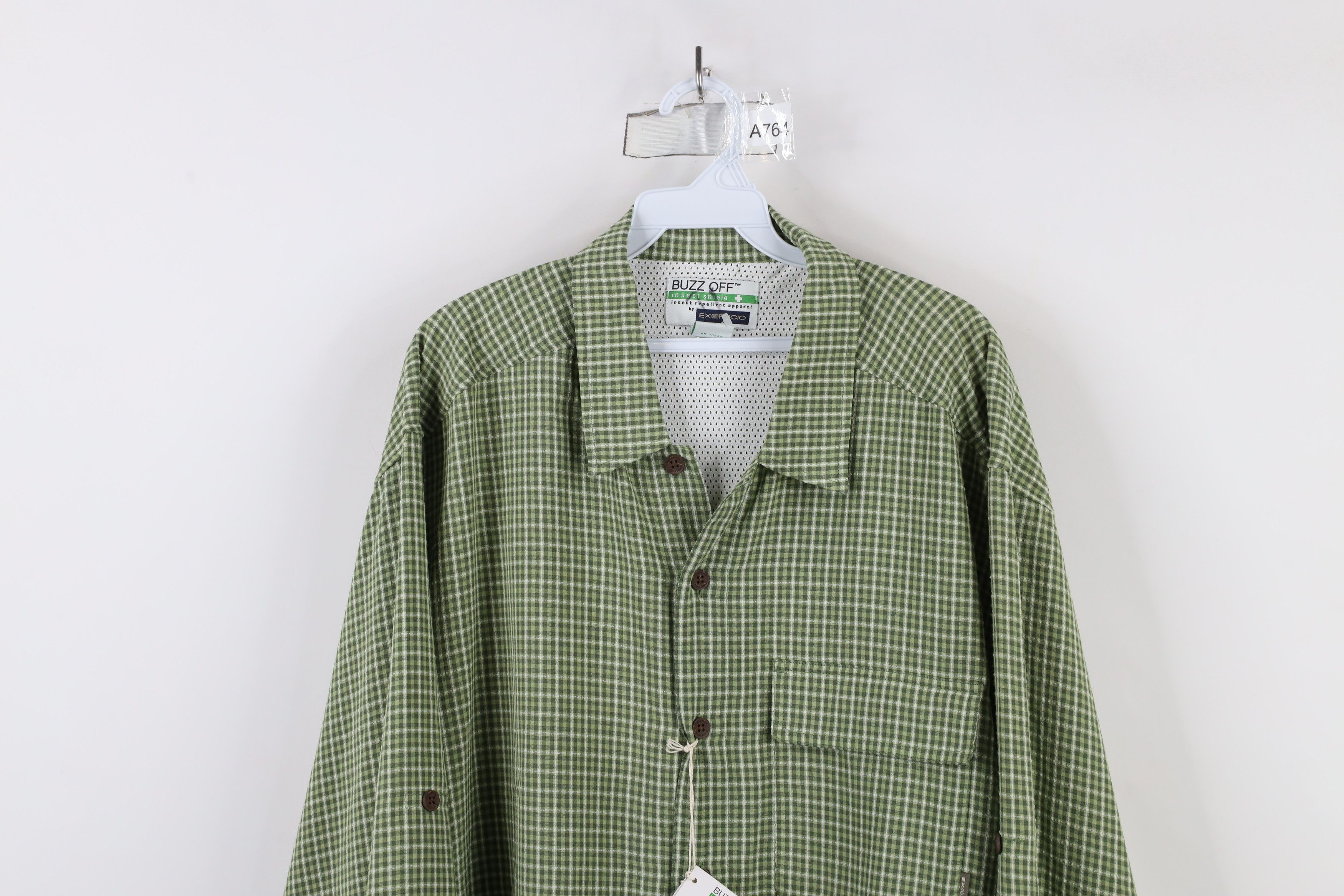 ExOfficio × Vintage Deadstock Vintage ExOfficio Buzz Off Shield Button Shirt Size US XXL / EU 58 / 5 - 2 Thumbnail