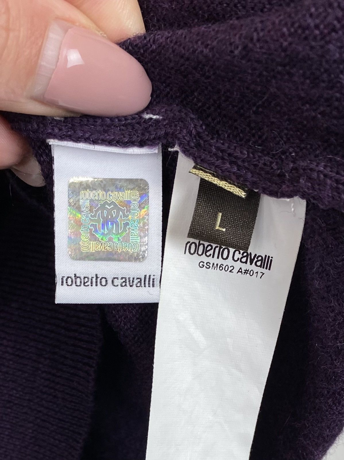 Roberto Cavalli Roberto Cavalli Sweater Jumper Men’s Size L Luxury Purple Size US L / EU 52-54 / 3 - 9 Thumbnail