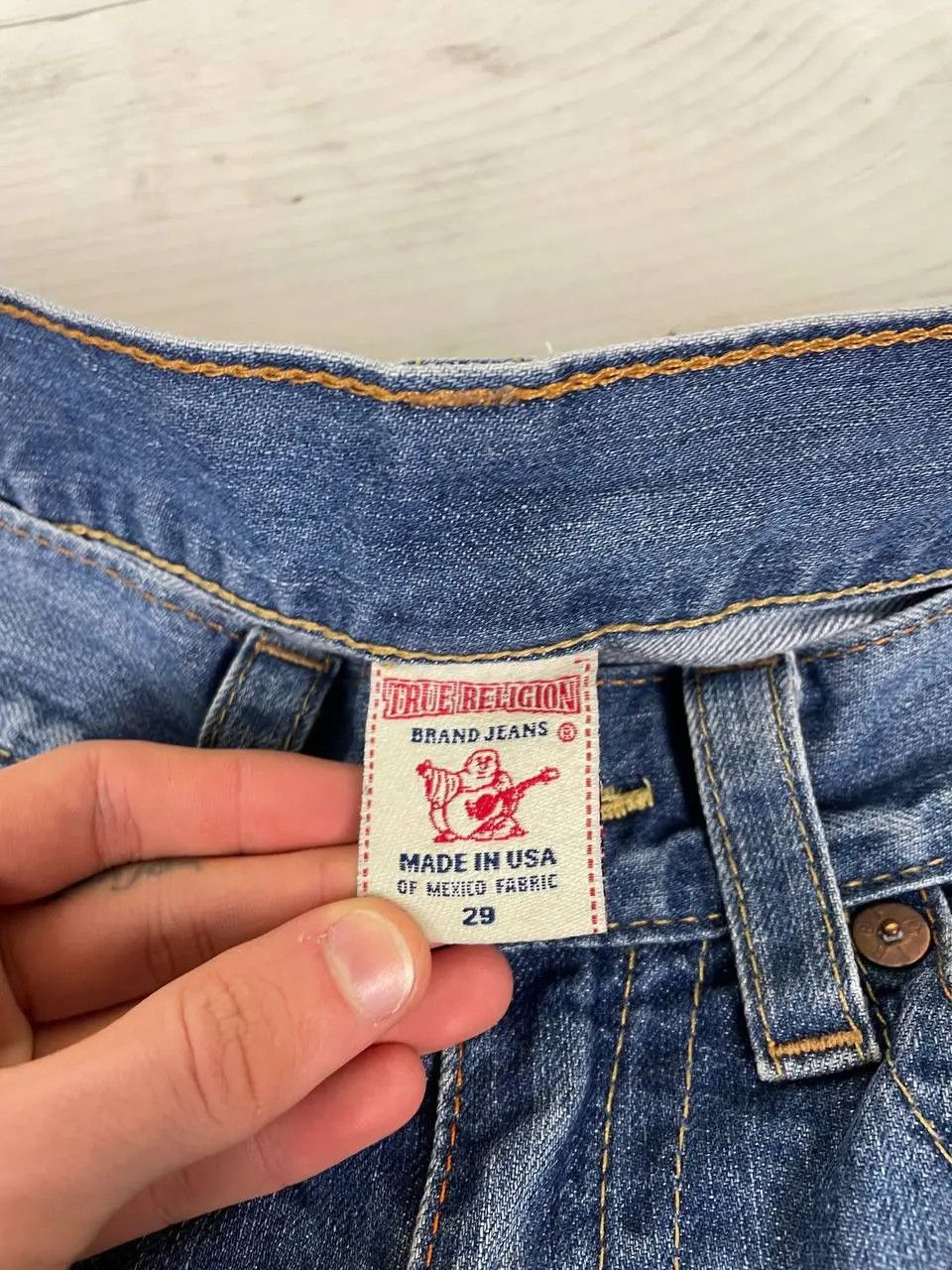 True Religion Vintage True Religion Straight Denim Jeans Baggy Japan Size US 29 - 9 Thumbnail