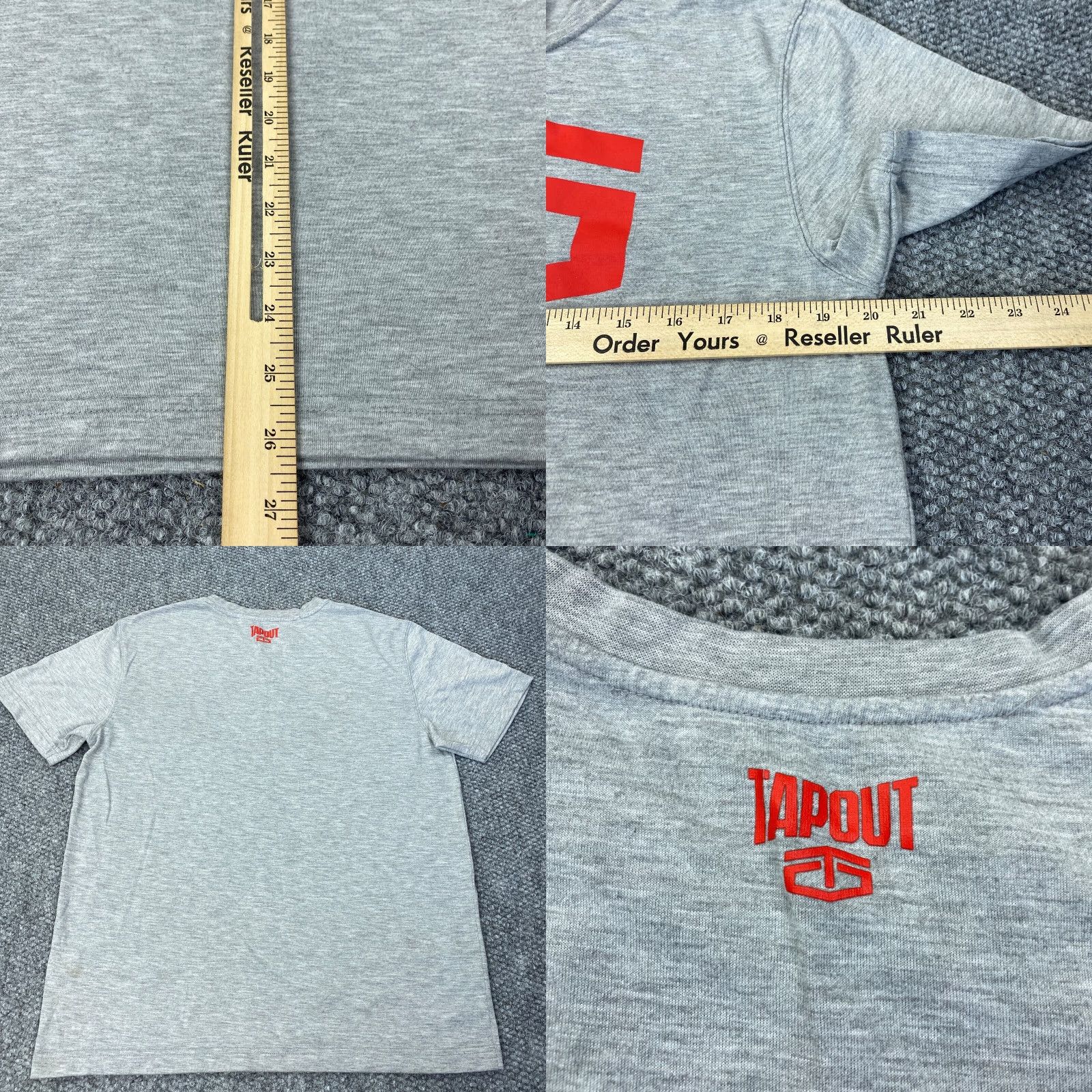 Tapout VINTAGE Tapout Shirt MMA Graphic Medium Gray Red Logo Short Sleeve Tee Mens Size US M / EU 48-50 / 2 - 8 Thumbnail