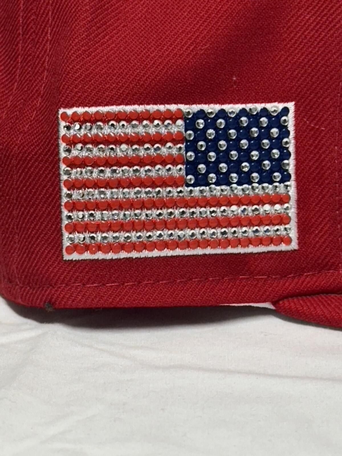 New Era New Era x Swarovski x Cincinnati Reds USA Flag 59FIFTY 7 1/4 Size ONE SIZE - 4 Thumbnail