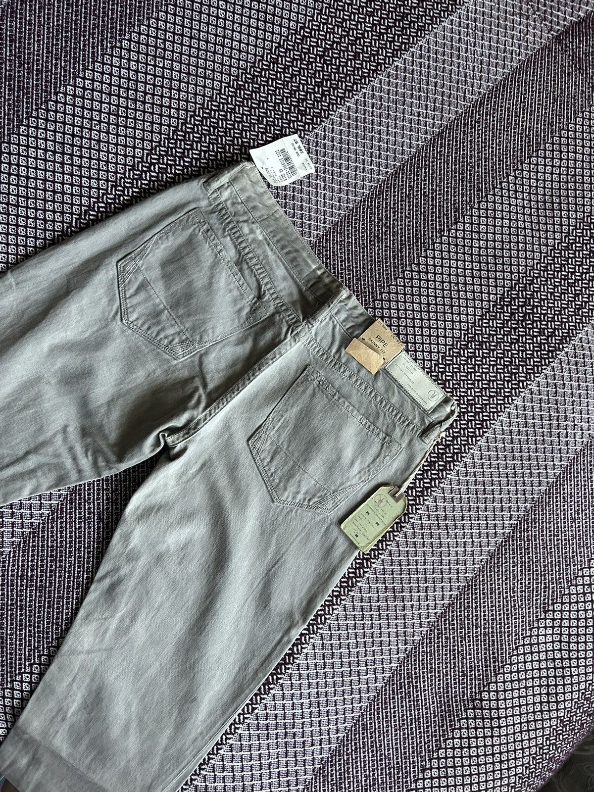 Allsaints × Designer ALLSAINTS GREY BLEACH PIPE SKI SIZE 28 / 32 DISTRESSED JEANS Size US 28 / EU 44 - 8 Thumbnail