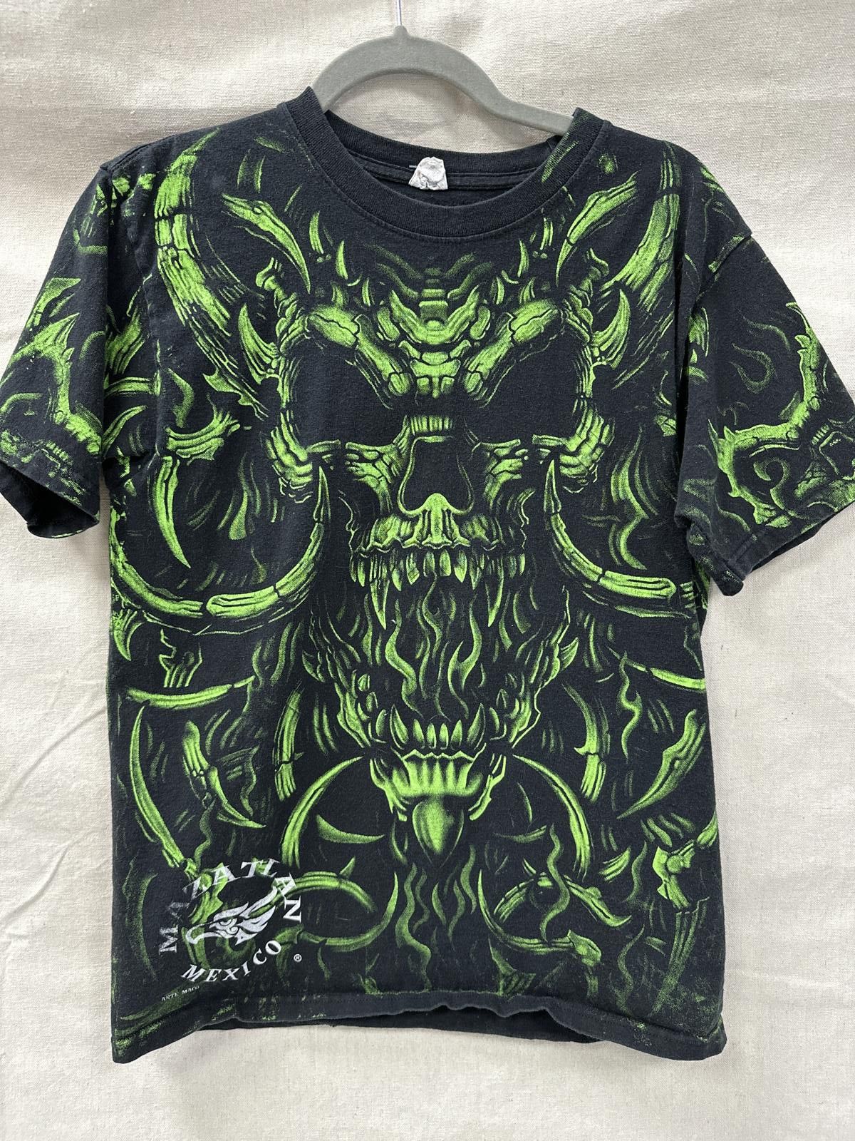 Designer Vintage Mazatlan Mexico Graphic T-Shirt - Black & Neon Green Size US M / EU 48-50 / 2 - 1 Thumbnail