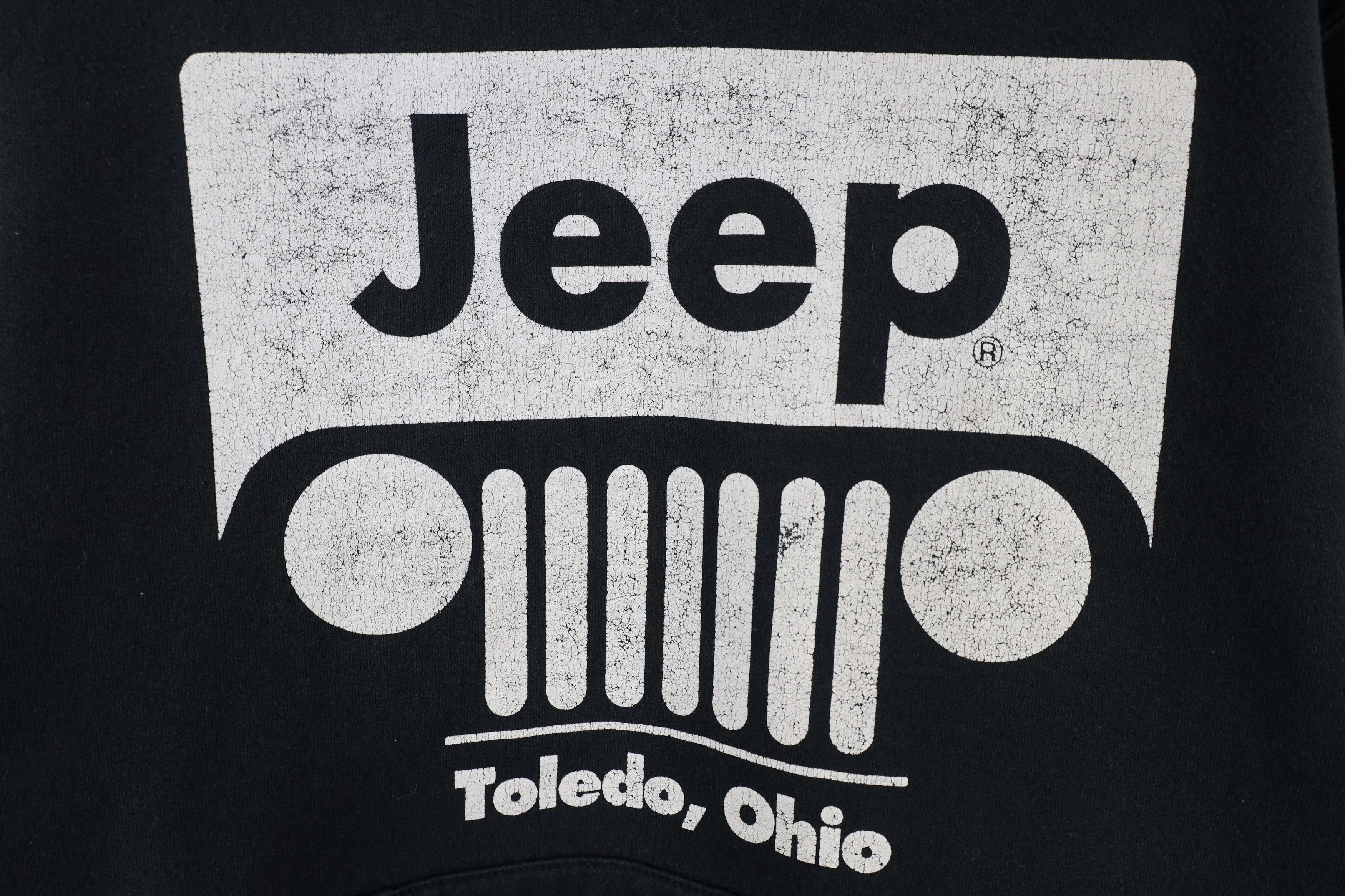 Vintage Vintage 90s Spell Out Jeep Toledo Hoodie Sweatshirt Black Size US S / EU 44-46 / 1 - 4 Thumbnail