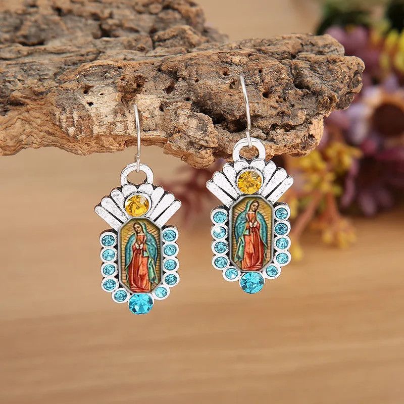 Jewelry × Vintage Virgin Mary Earrings Size ONE SIZE - 4 Thumbnail
