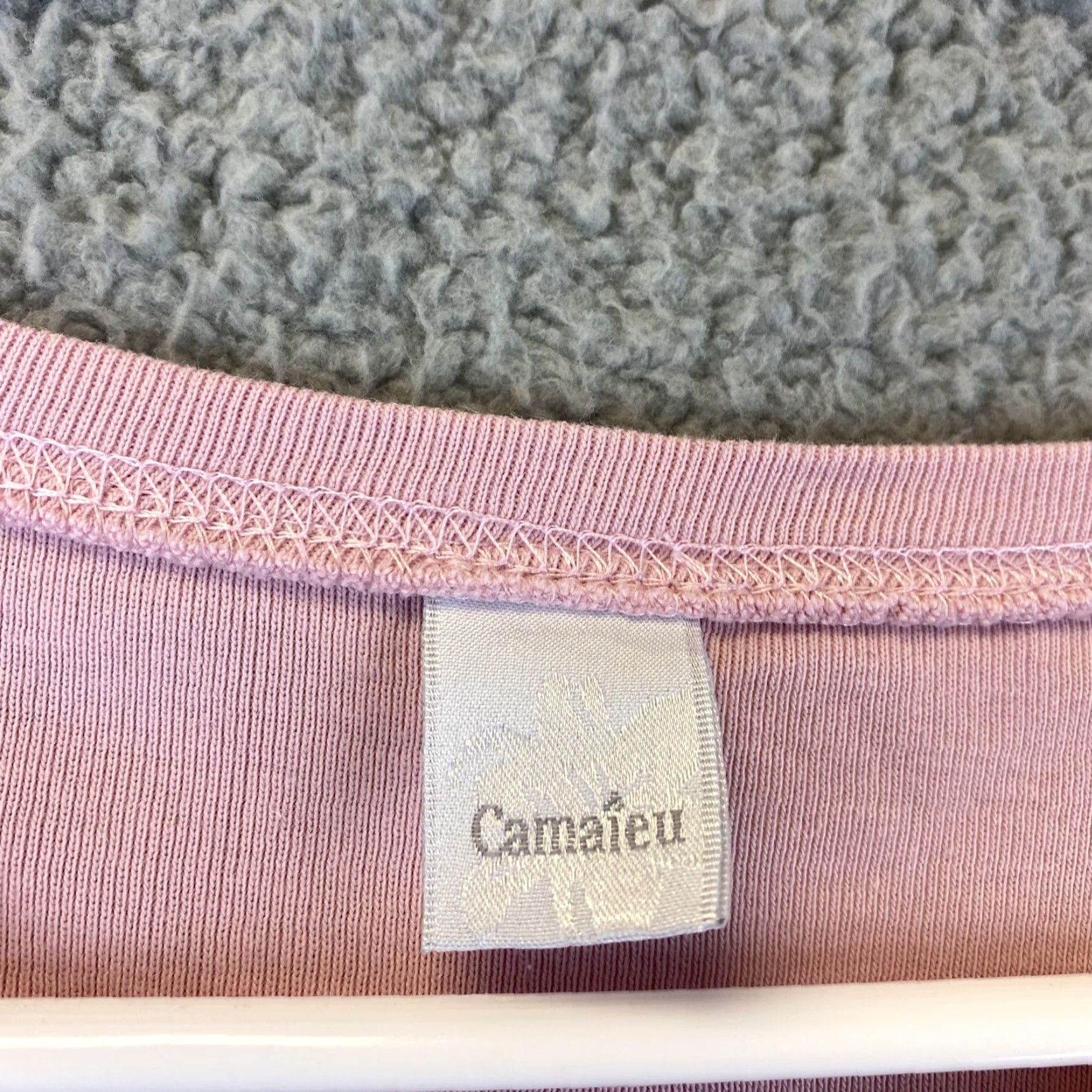 Vintage Women's Basic Long Sleeve Top Stretchy T-Shirt Plain Cotton USA 7 Pink / 39-17 Size M / US 6-8 / IT 42-44 - 5 Thumbnail