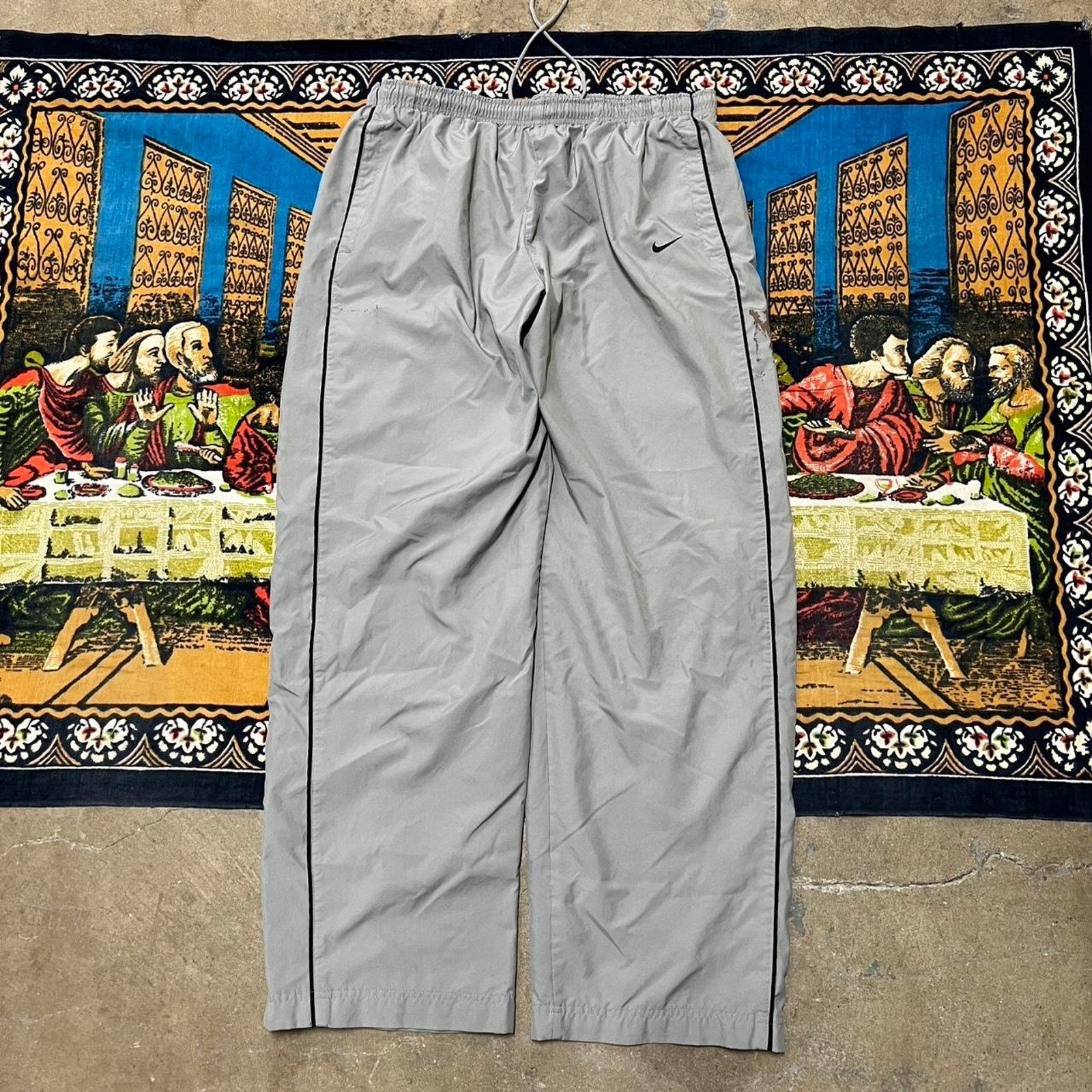 Grey Nike track pants size XL baggy double pipe y2k skater