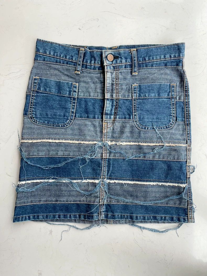 Hysteric Glamour Hysteric Glamour 90s Patchwork Denim Skirt-dmc Size US 27 - 1 Thumbnail