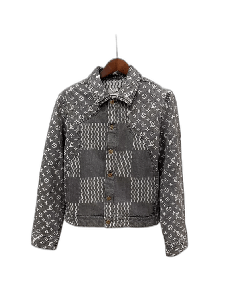 Louis Vuitton Louis Vuitton Louis Vuitton Black Gray Denim Jacket-2506 Size US M / EU 48-50 / 2 - 1 Thumbnail