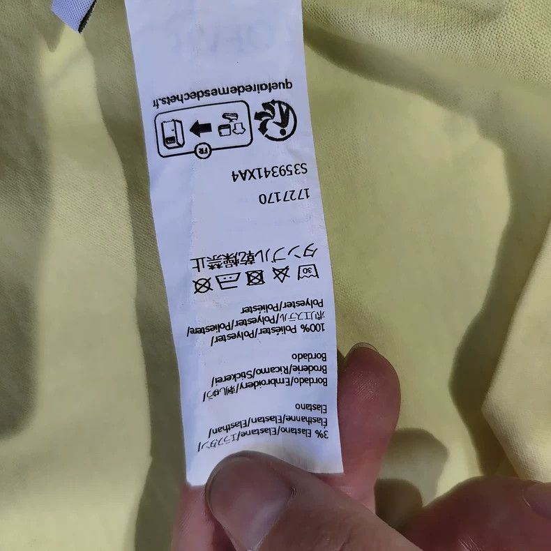 Loewe LOEWE Light yellow round collar embroidered logo short sle Size S / US 4 / IT 40 - 7 Thumbnail