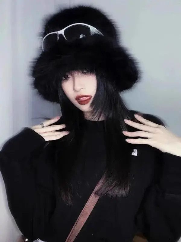 Japanese Brand × Vintage Fur Warm Thick Plush Winter Hat Lady Luxury Size ONE SIZE - 2 Thumbnail