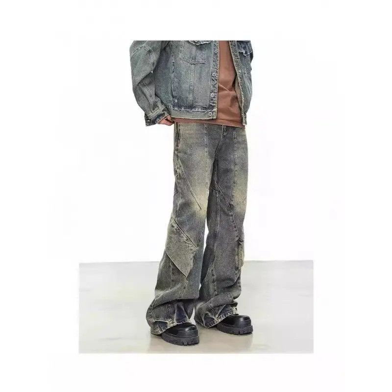 Japanese Brand × Jean Retro loose straight leg spliced jeans Size US 32 / EU 48 - 1 Thumbnail