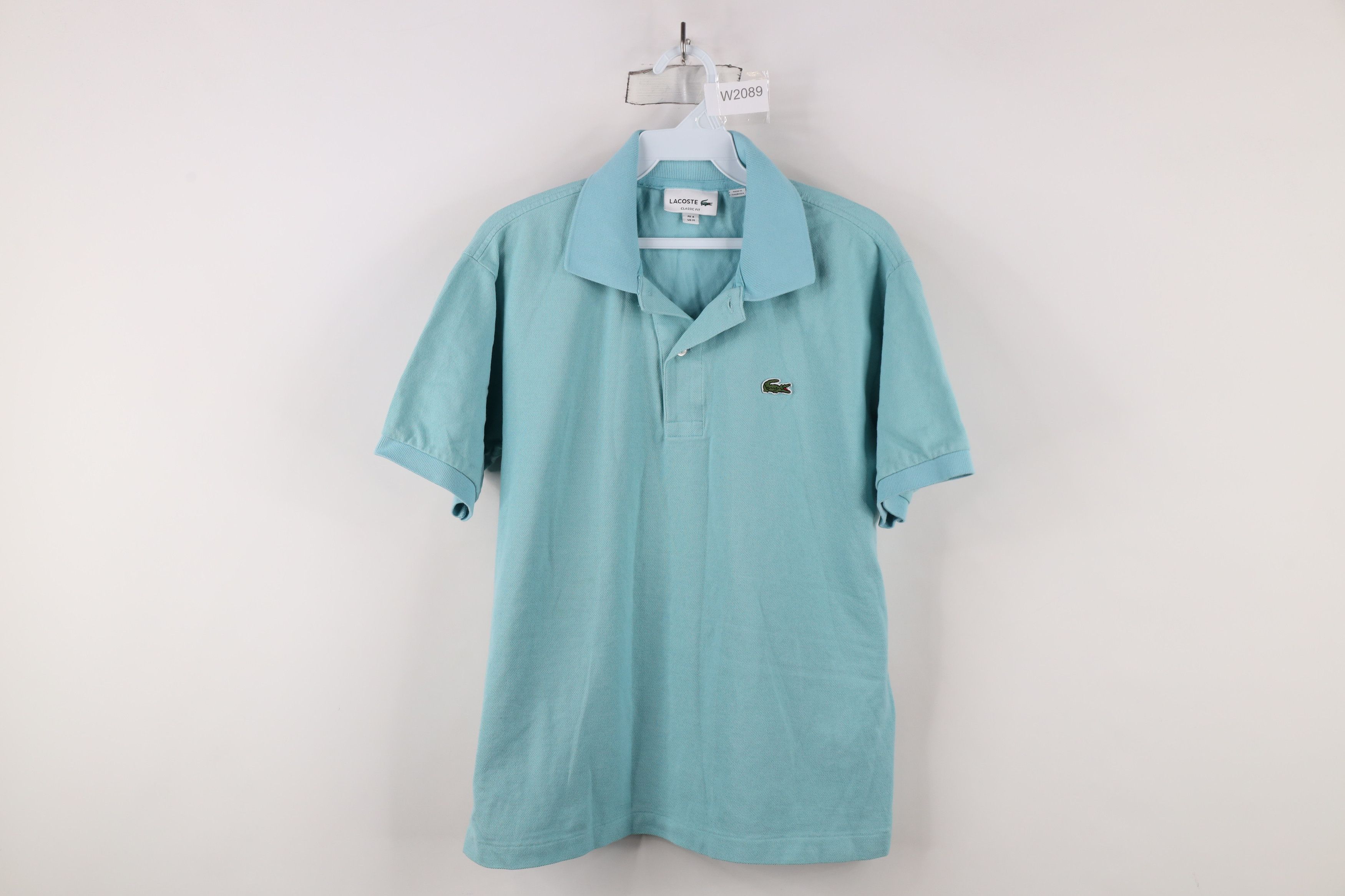 Lacoste × Vintage Lacoste Distressed Croc Logo Collared Golf Polo Shirt Blue Size US M / EU 48-50 / 2 - 1 Thumbnail