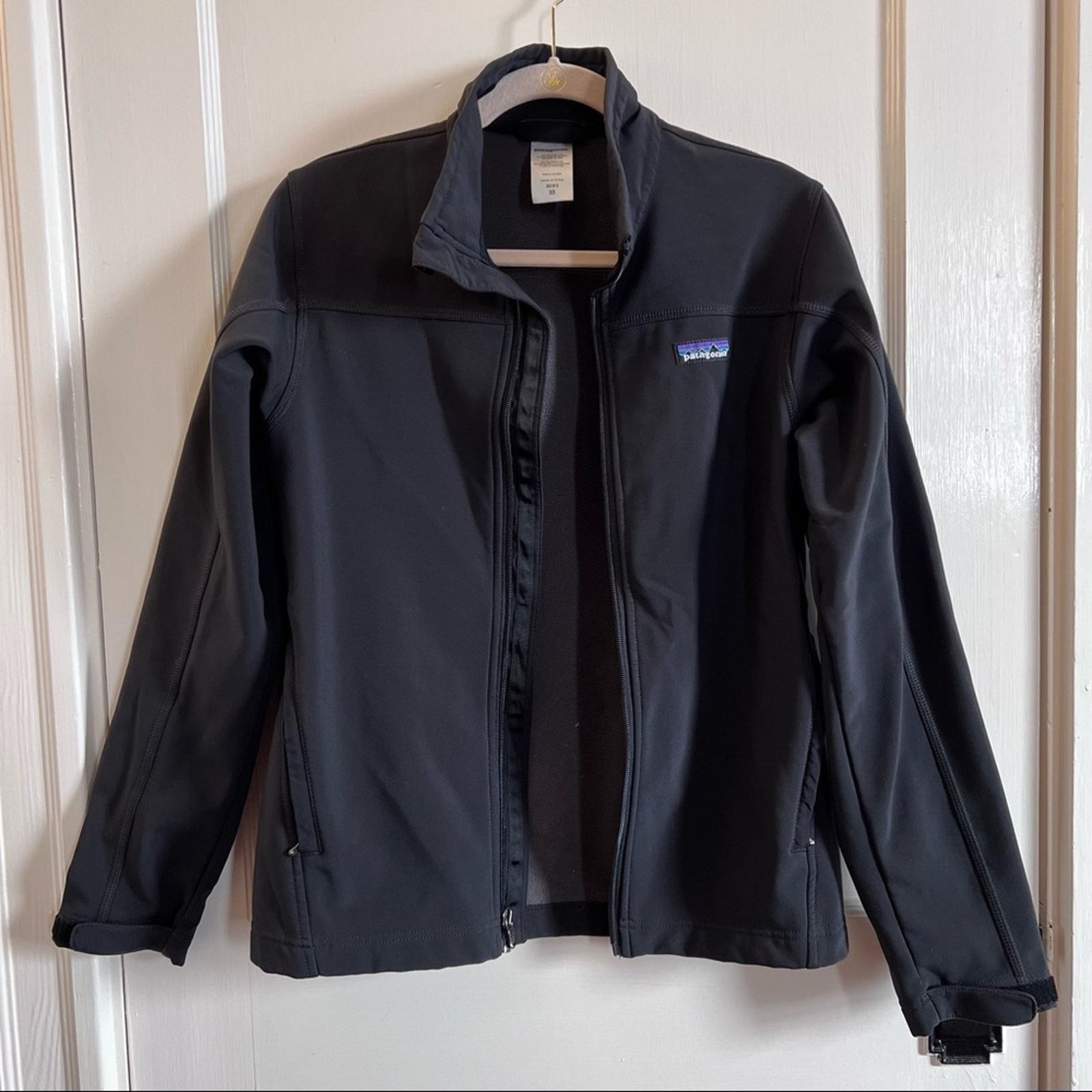 image of Patagonia Men Black Zipper Fleece Lined Jacket (Size XS)