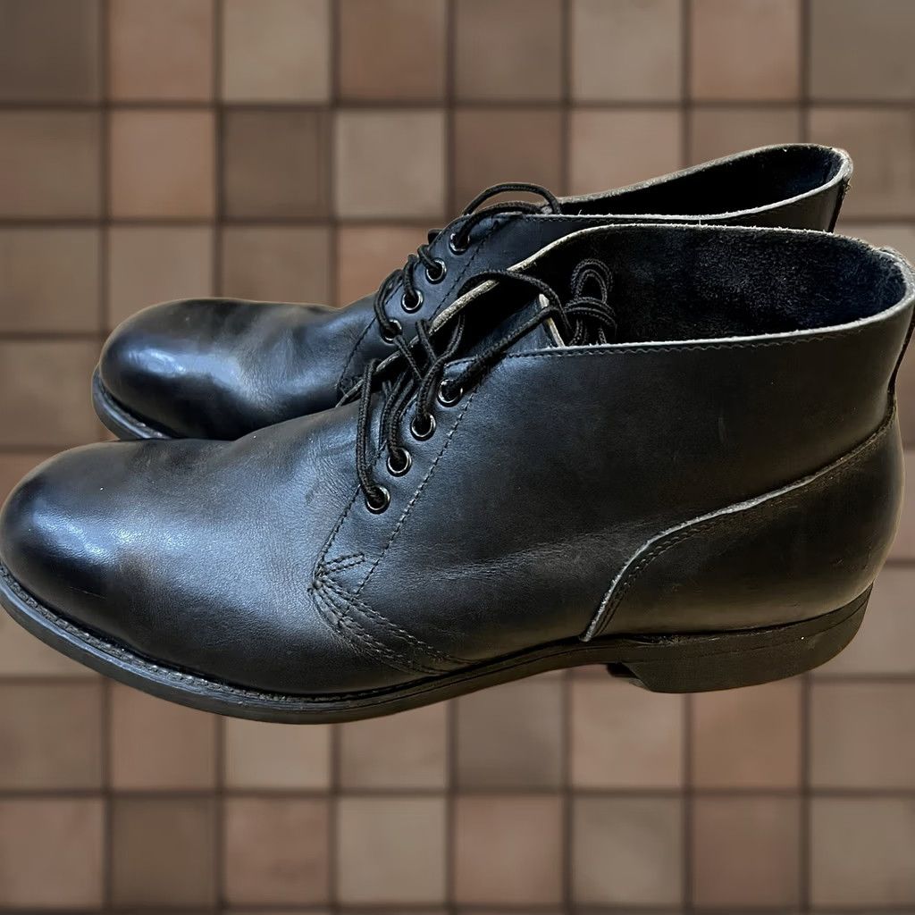 Vintage VINTAGE Biltrite Black Leather Steel Toe Chukka Work  display picture 3