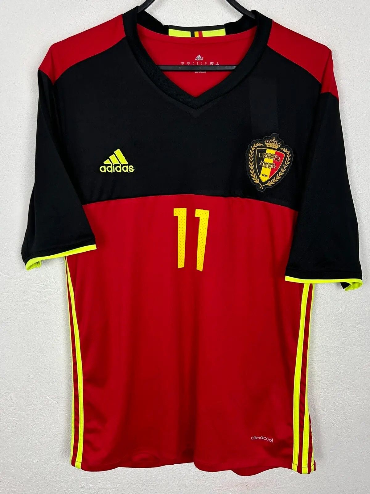 Adidas Adidas Belgium #11 Yannick Carrasco 2016/17 Home Kit Jersey Size US L / EU 52-54 / 3 - 1 Thumbnail