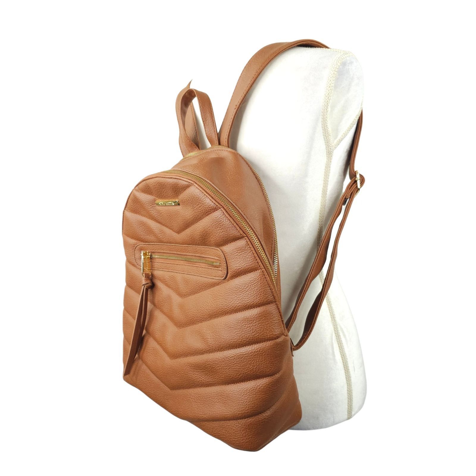 Steve Madden Steve Madden Bejewel Backpack Chevron Quilting Faux Leather Size ONE SIZE - 5 Thumbnail