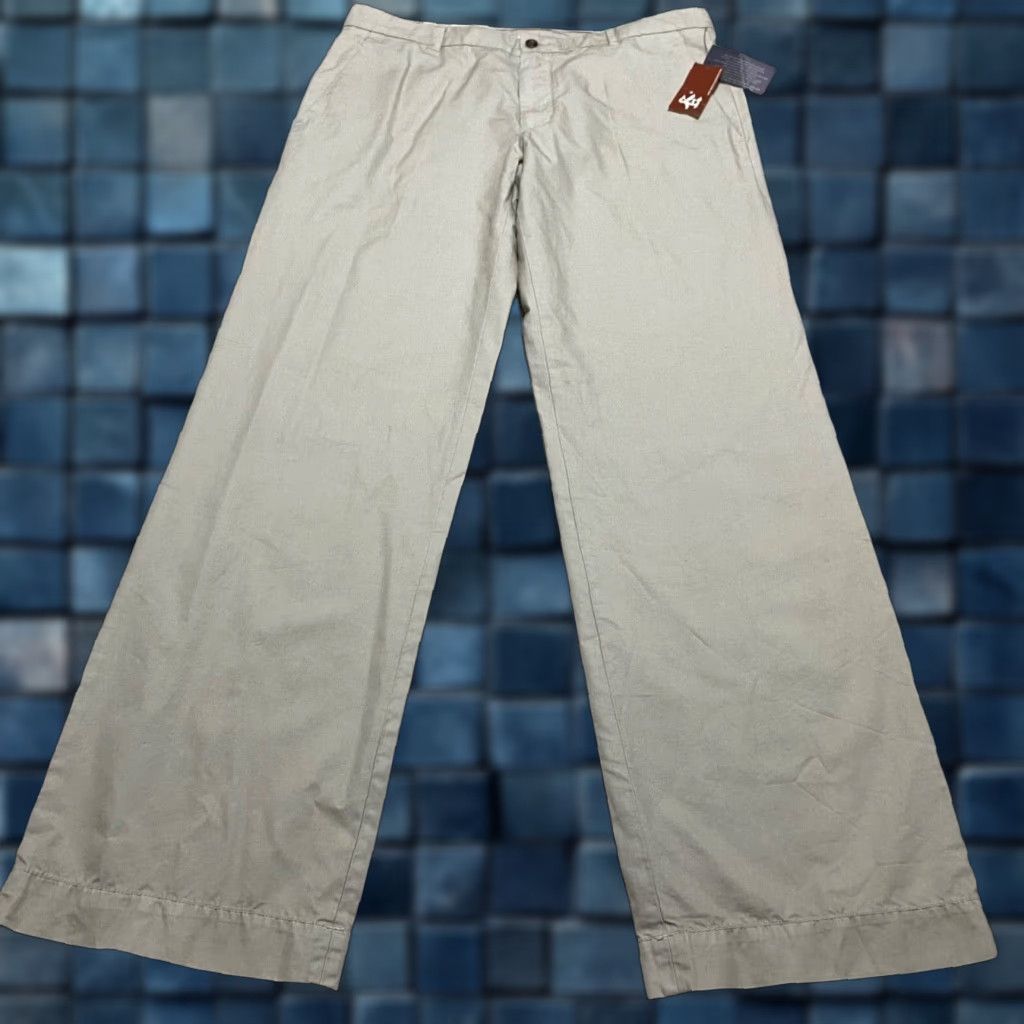 Vintage Penguin Pants Khaki Chino 34 Regular Straight Leg Beig e New with Tags Mens NWT - Flat Front Cotton Casual Pants Size US 34 / EU 50 - 1 Thumbnail