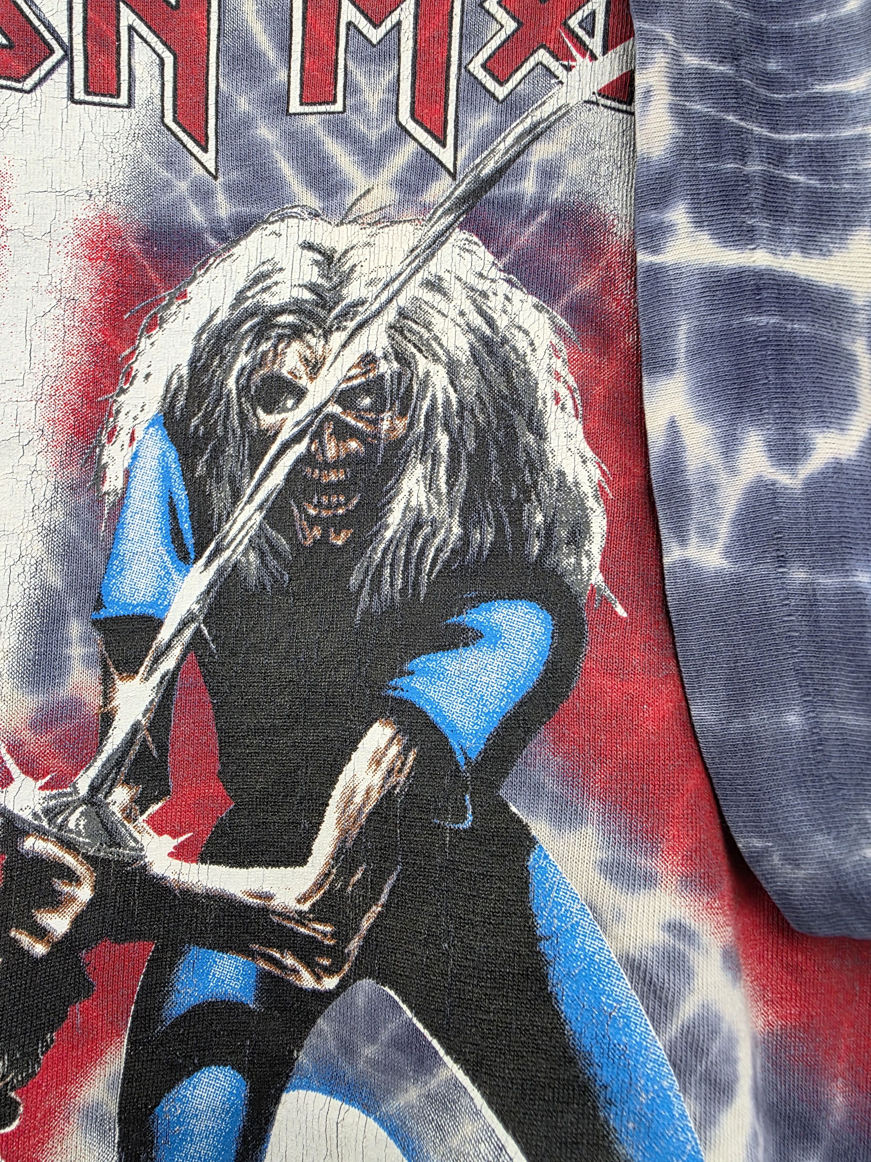 Band Tees × Iron Maiden × Vintage 1990 Iron Maiden Samurai Eddie XL 23" 30" Size US XL / EU 56 / 4 - 5 Thumbnail