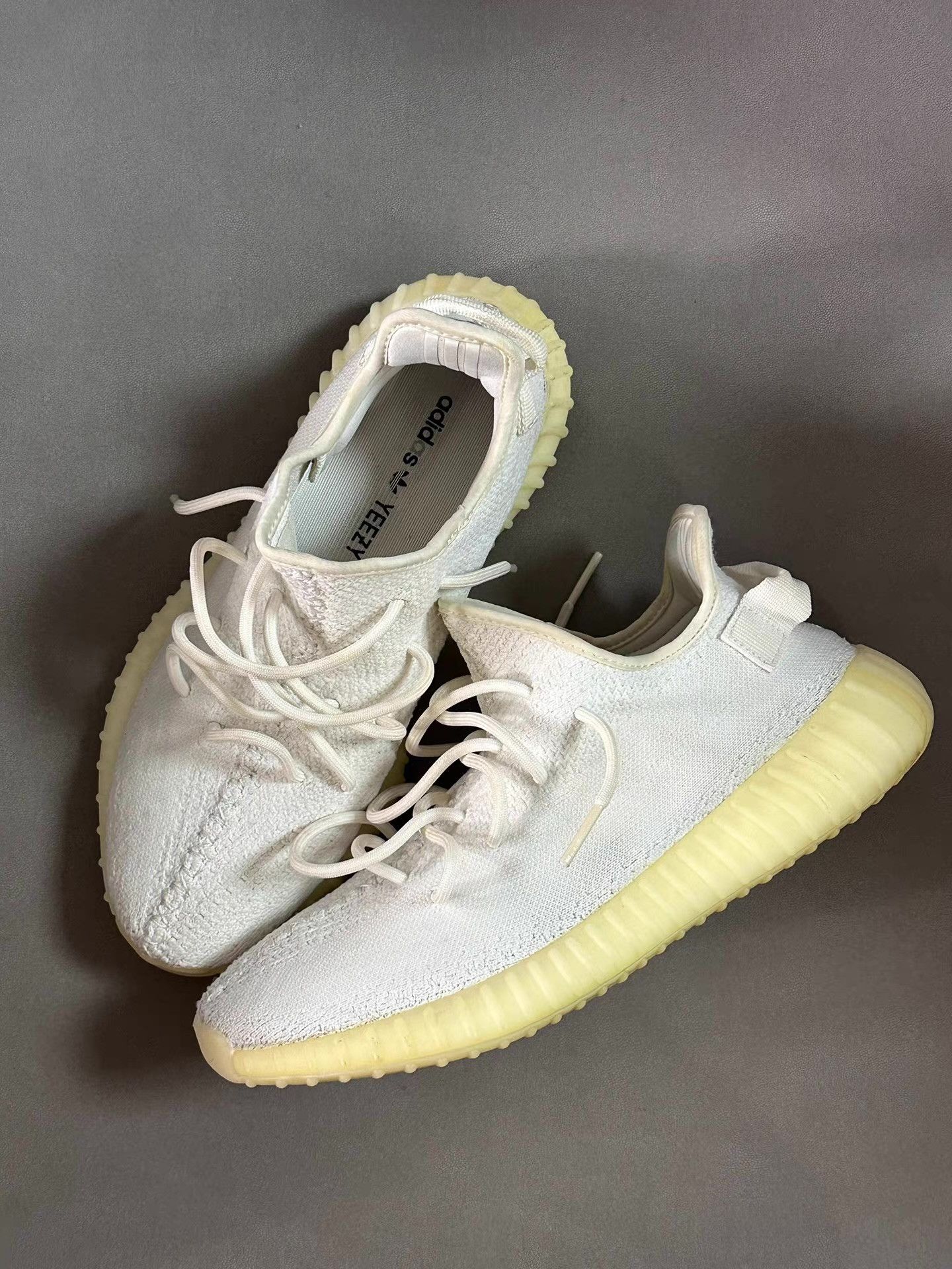 Nike Yeezy 350 White Cream Ｑ20 Size US 10 / EU 43 - 1 Thumbnail