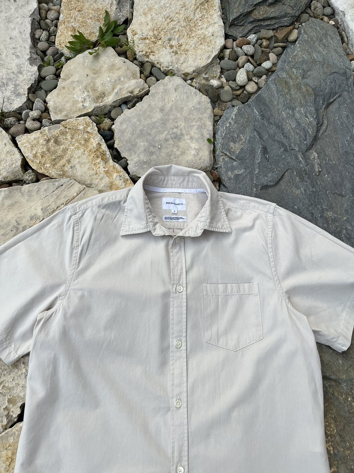Norse Projects Norse Projects osvald micro stripe ss cotton pocket shirt Size US S / EU 44-46 / 1 - 4 Thumbnail