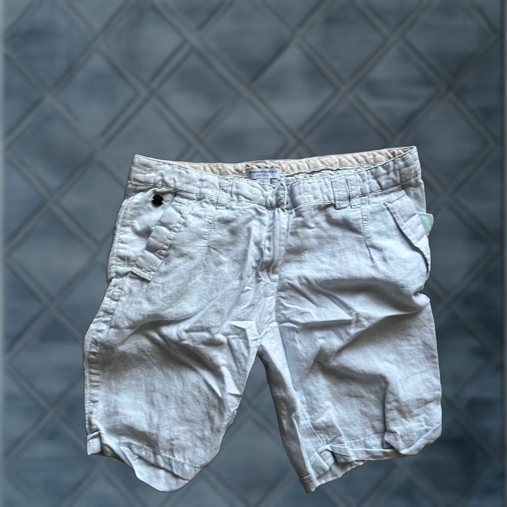 Vintage WOMEN'S KATHERINE BARCLAY Bermuda Shorts Light BLUE LINEN AND COTTON Size 4 Blue 3D 40s 50s 60s 70s Air Force Vintage: No Womens Size 27" / US 4 / IT 40 - 1 Thumbnail