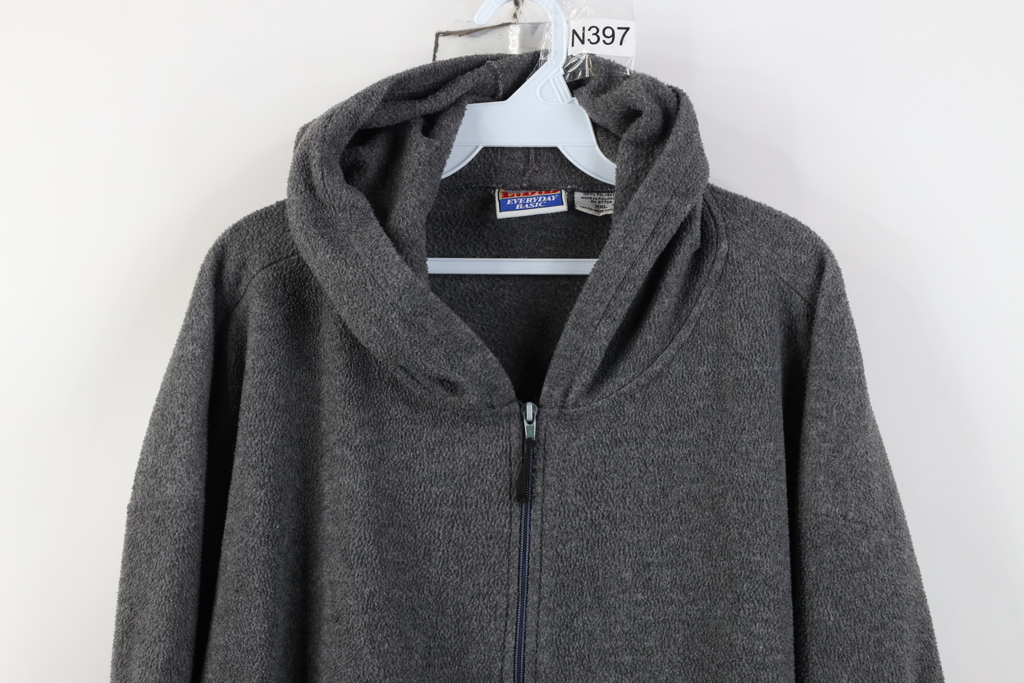 Vintage Vintage 90s Streetwear Fleece Full Zip Hoodie Sweatshirt Size US XXL / EU 58 / 5 - 2 Thumbnail