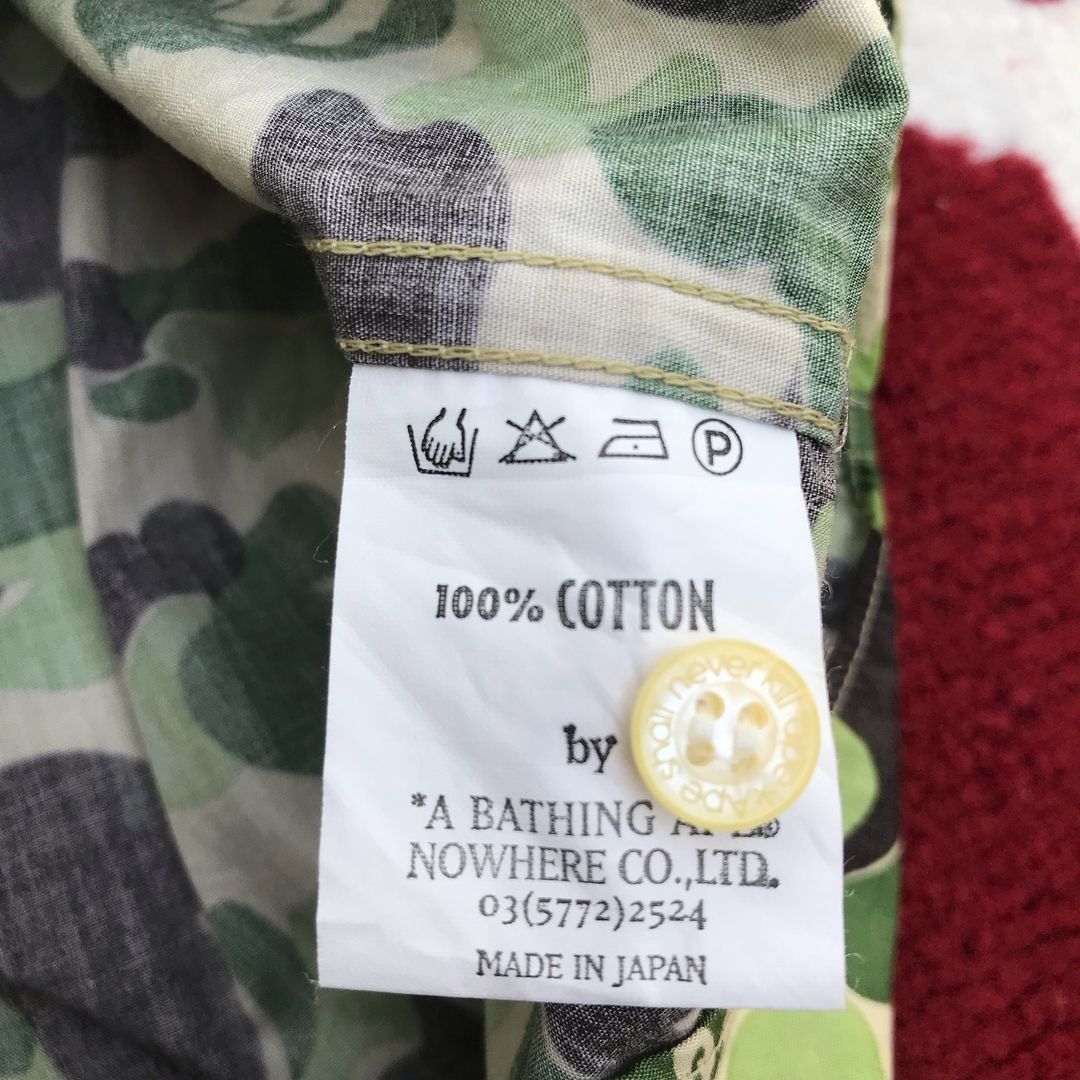 Bape Vintage Bape 1st Camo Button Up S/S Shirt Size US S / EU 44-46 / 1 - 2 Thumbnail