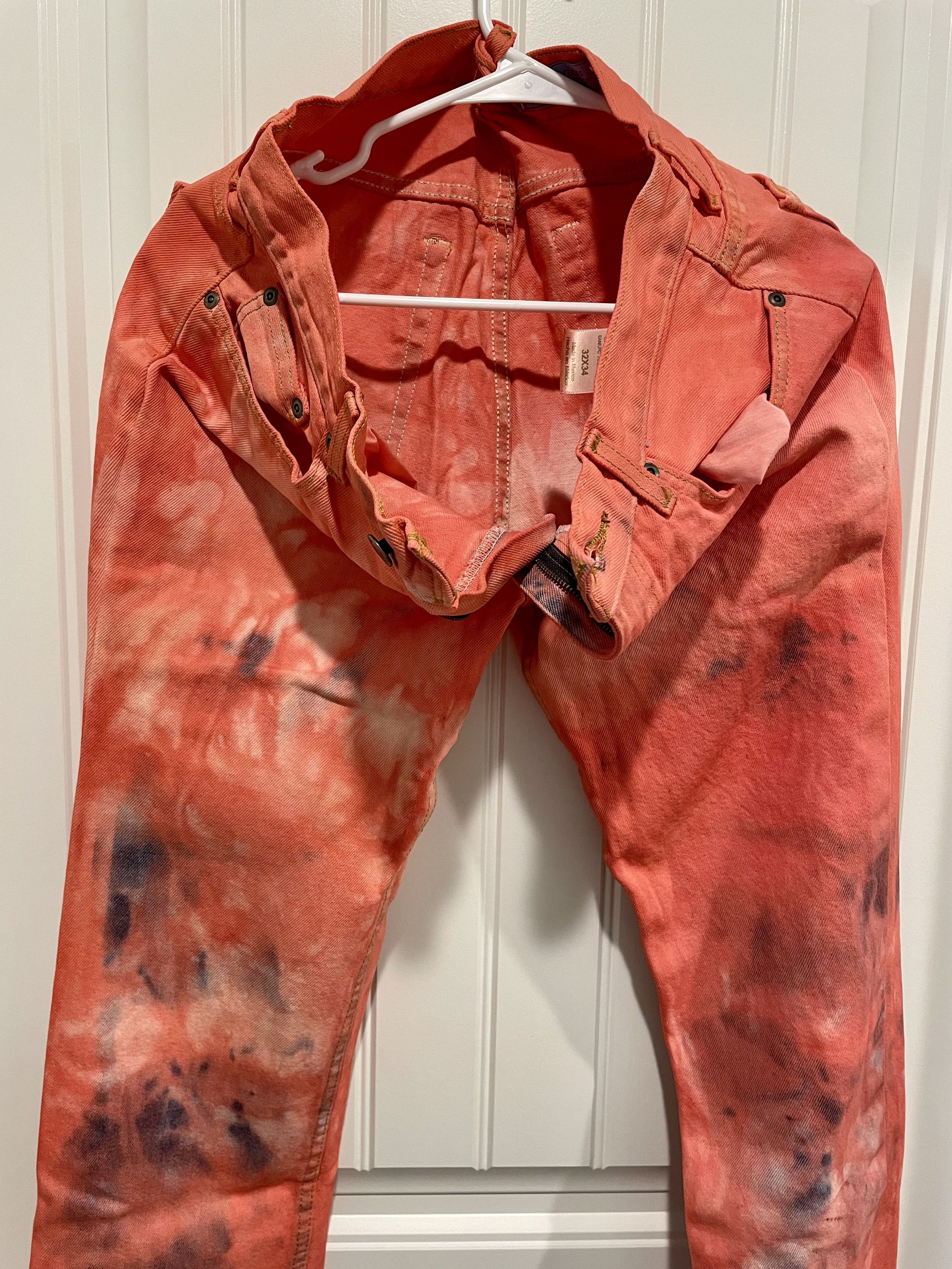Vale Valelives Red Marble Denim Size US 32 / EU 48 - 2 Thumbnail