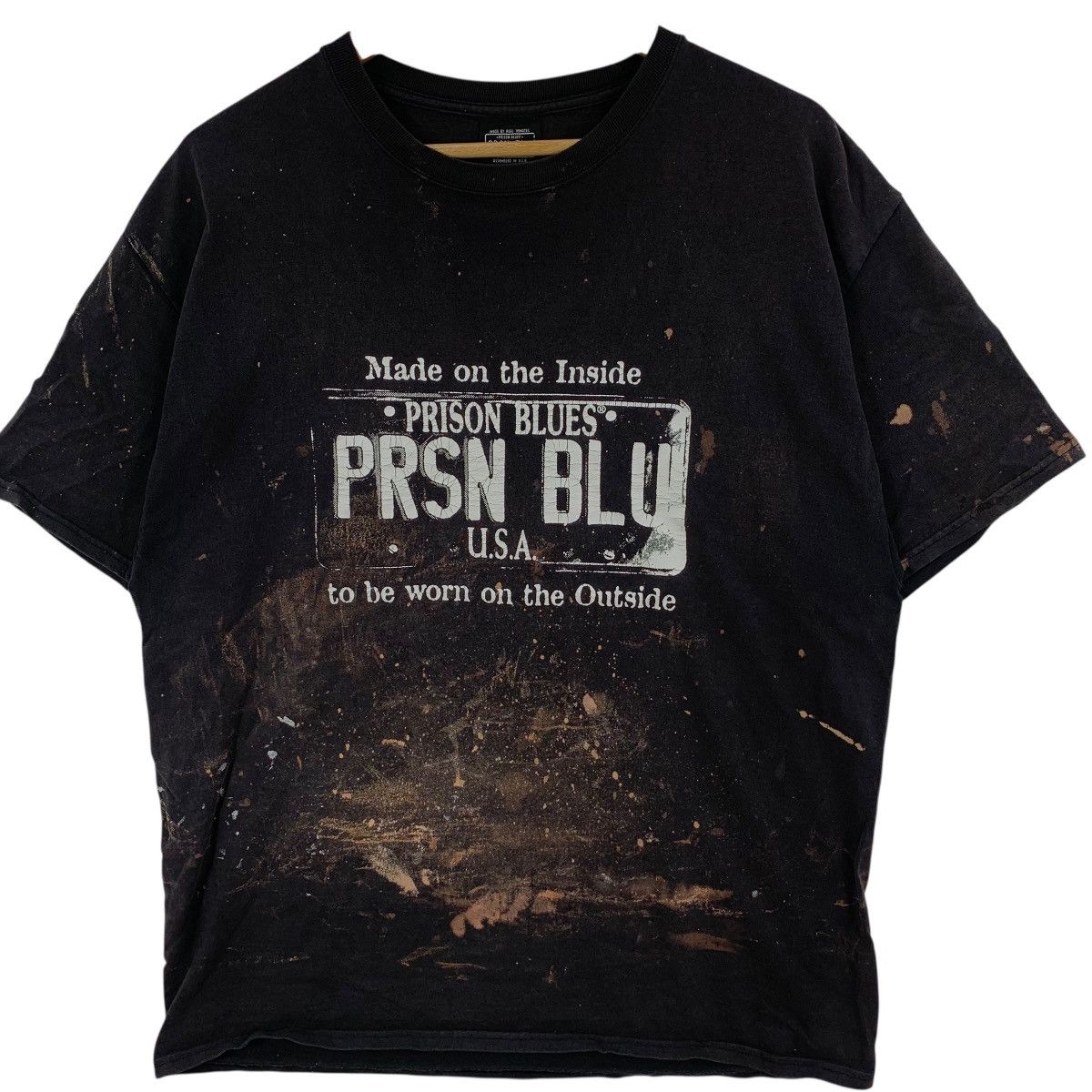 Vintage Vintage PRISON BLUES USA Made On The Inside Inmates Tee Shir Size US XL / EU 56 / 4 - 5 Thumbnail