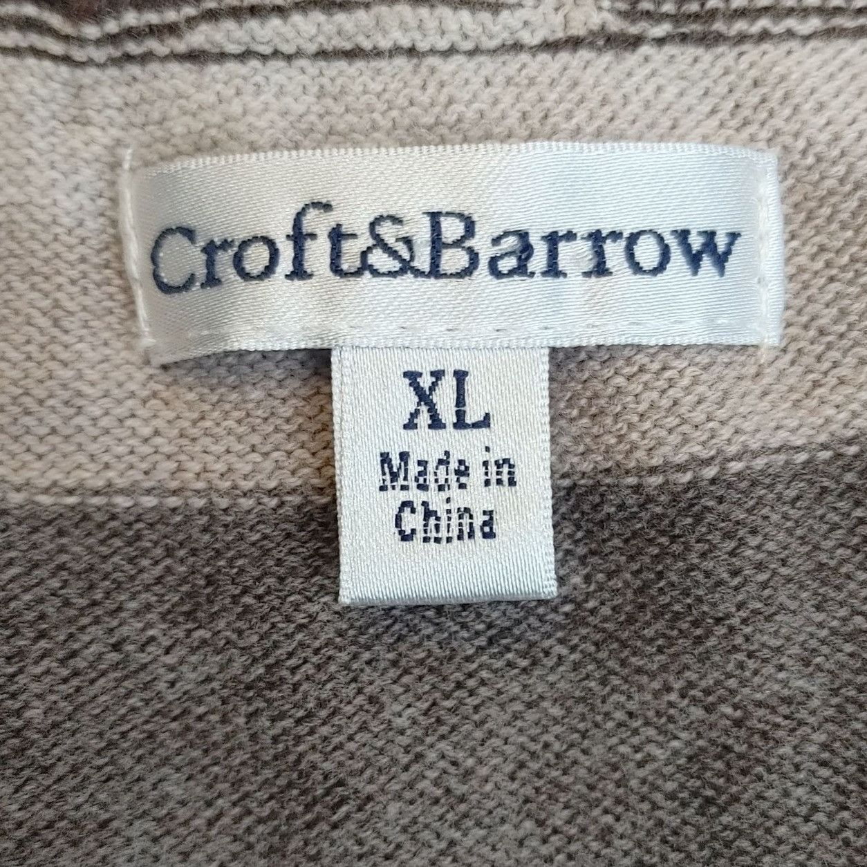 Croft & Barrow Croft & Barrow Women's Brown Stripped Long Sleeve Knit Sweat Size XL / US 12-14 / IT 48-50 - 3 Thumbnail