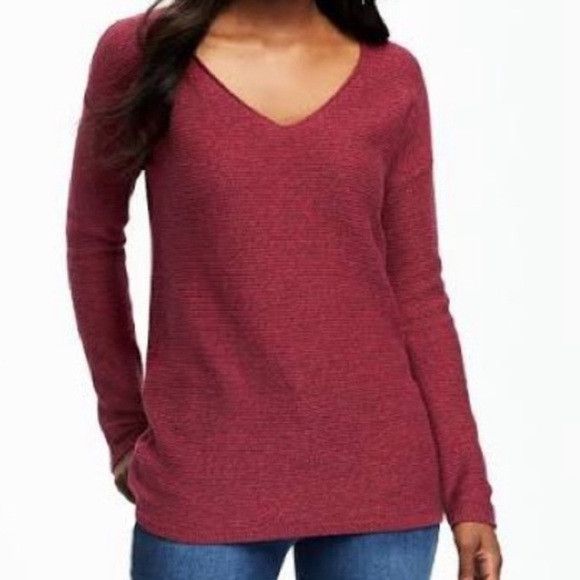 Old Navy Old Navy womens Marled V-Neck Tunic in pink tangiers size xl Size XL / US 12-14 / IT 48-50 - 1 Thumbnail
