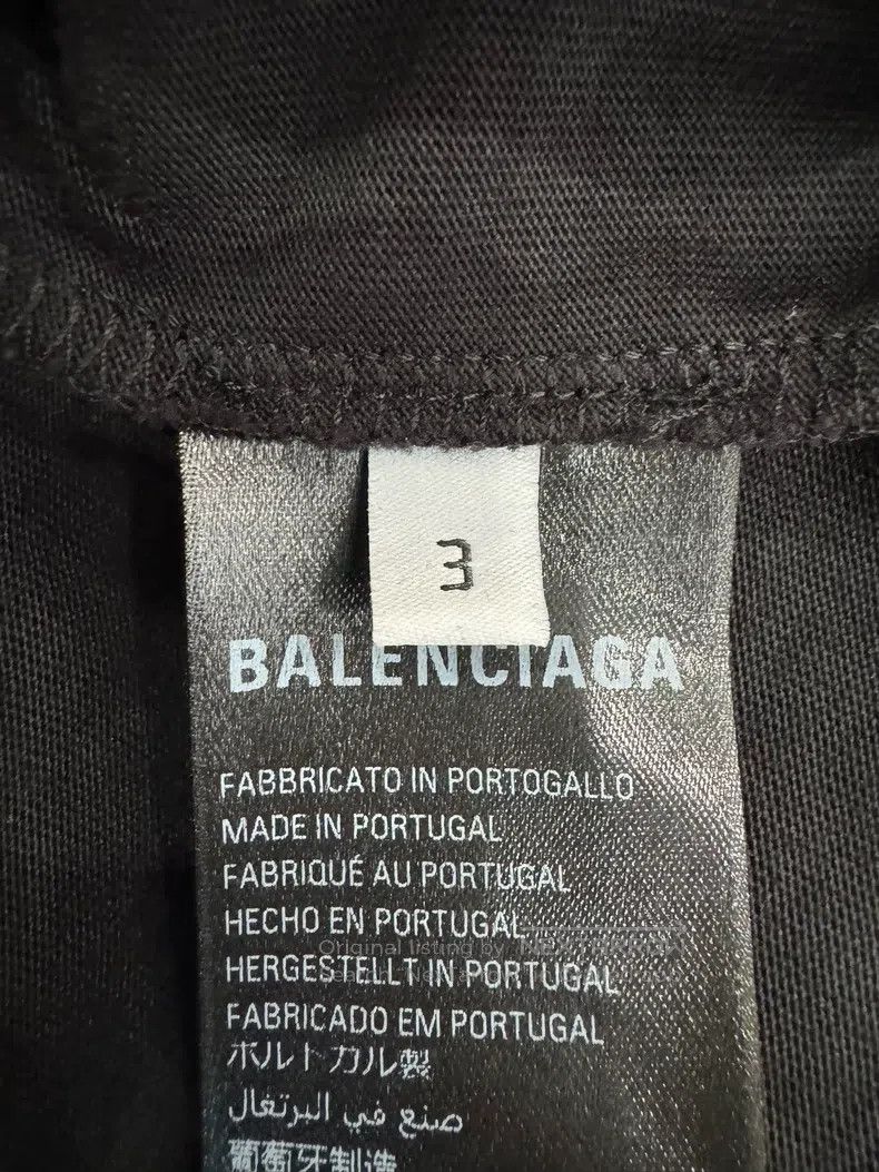 Balenciaga Balenciaga Rock Shield Logo Faded Effect Black Short Sleev Size US L / EU 52-54 / 3 - 6 Thumbnail