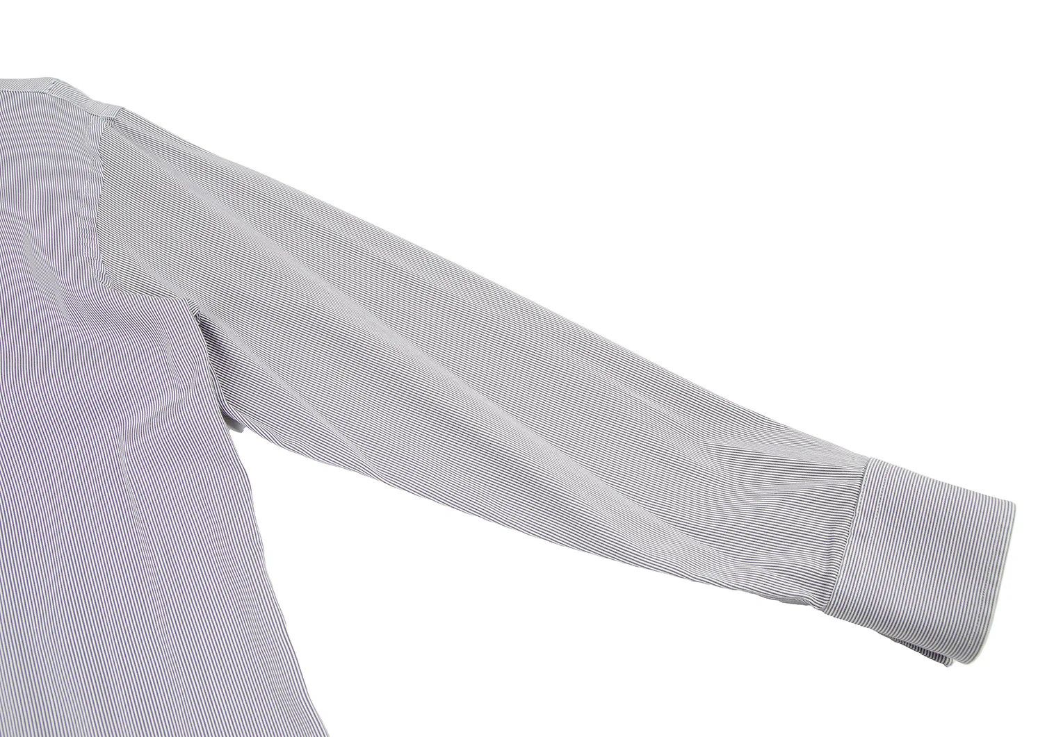Emporio Armani Striped Shirt in White and Gray, Size 41 Size US M / EU 48-50 / 2 - 6 Thumbnail