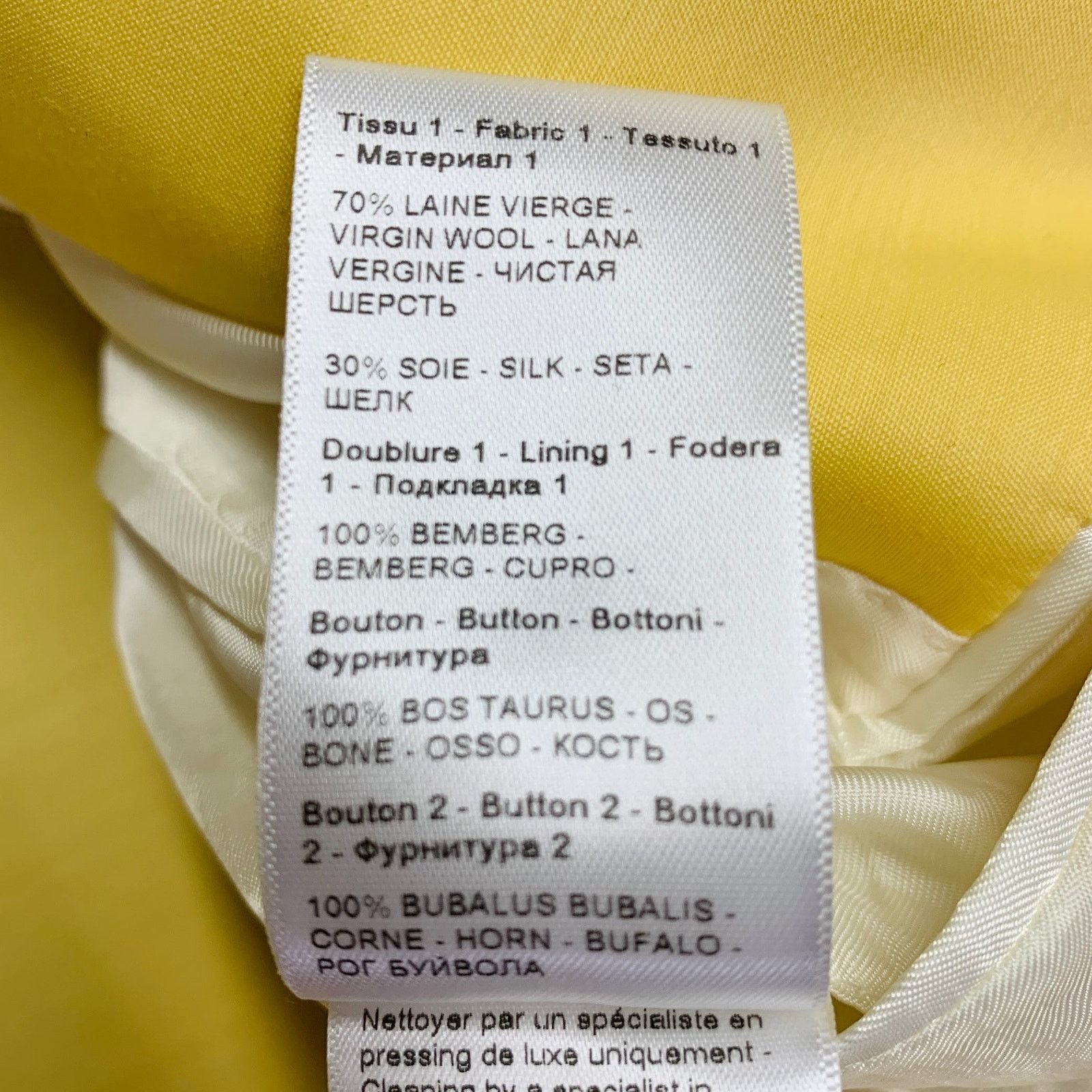 Lanvin LANVIN Size 42 Yellow Wool Silk Notch Lapel Sport Coat Size 42R - 12 Thumbnail