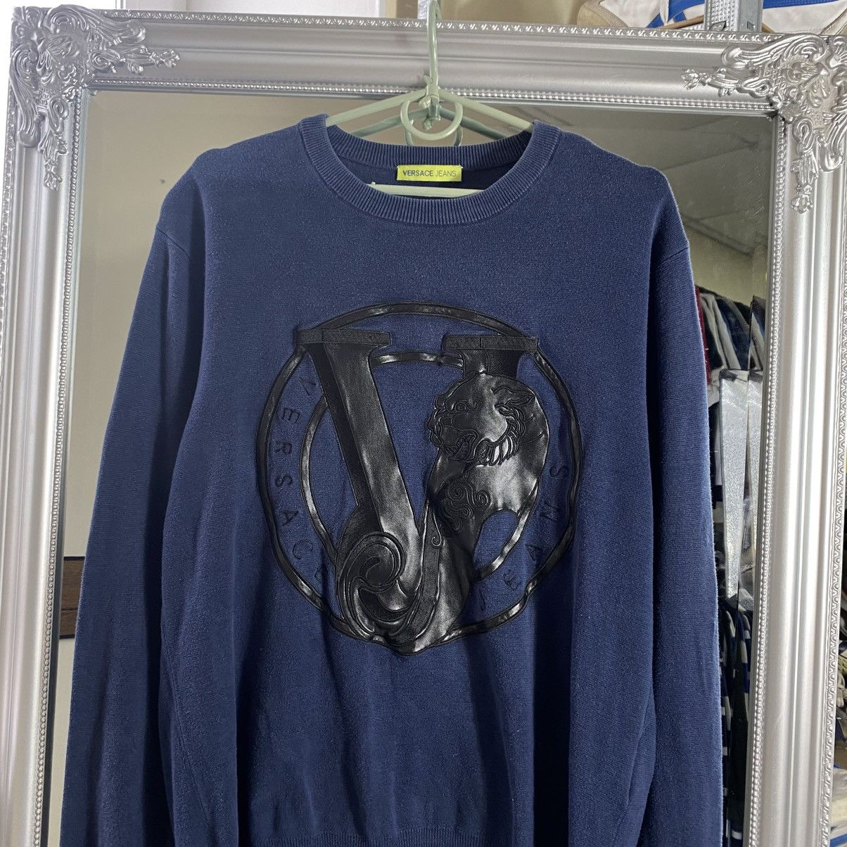 Versace Versace Sweatshirt vintage navy Size US L / EU 52-54 / 3 - 2 Thumbnail