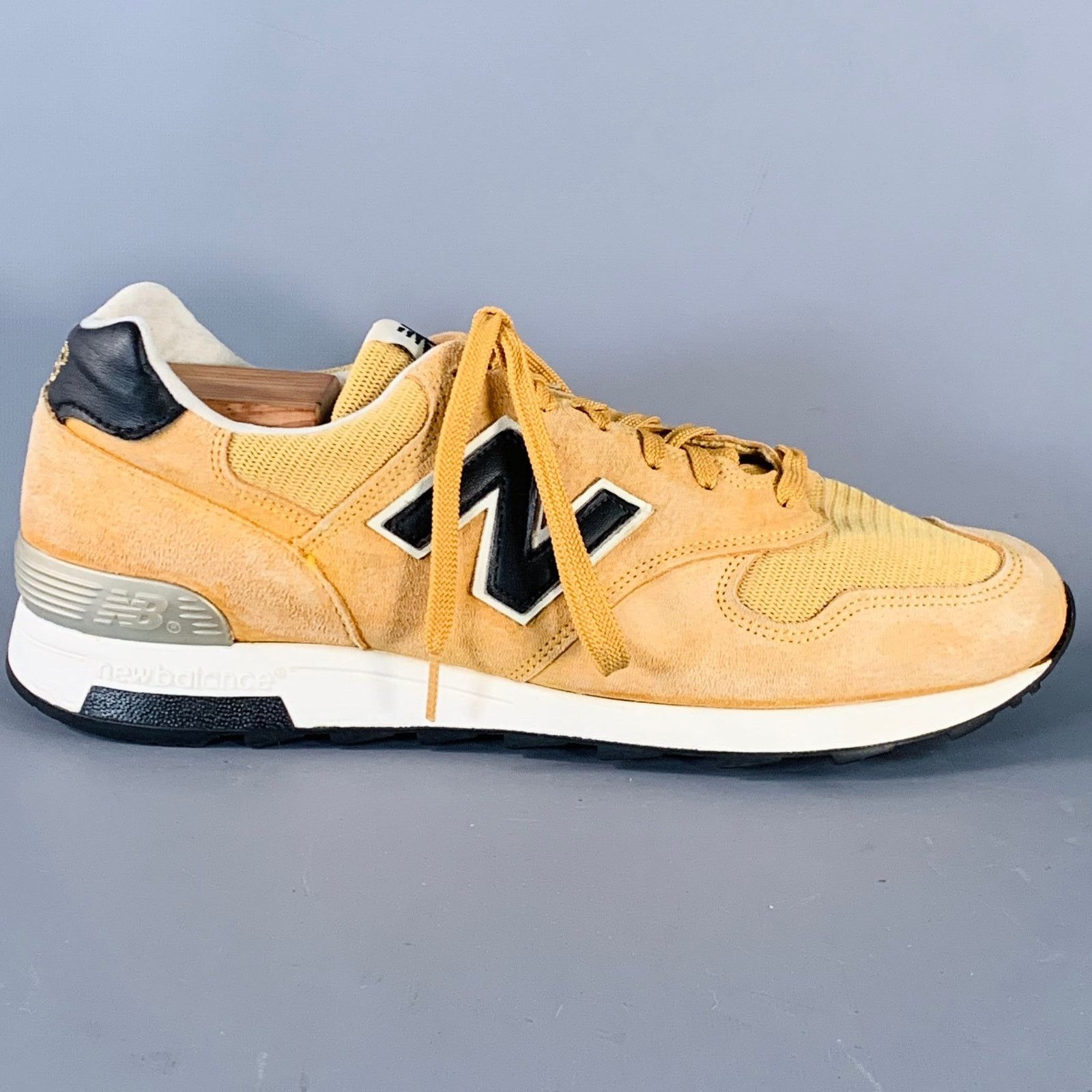 New Balance NEW BALANCE 1400 Mustard Yellow Suede Mesh Athletic Sneakers Size US 11 / EU 44 - 2 Thumbnail