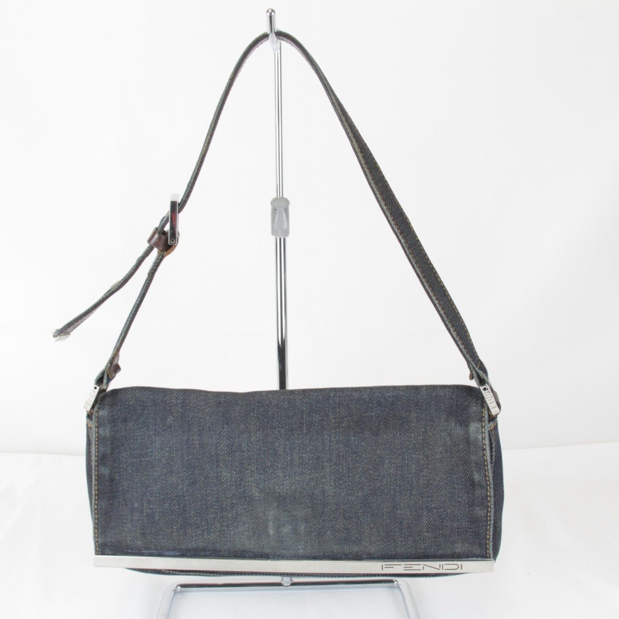 Fendi FENDI Mini Shoulder Bag, Denim, Navy, Women's Size ONE SIZE - 1 Thumbnail