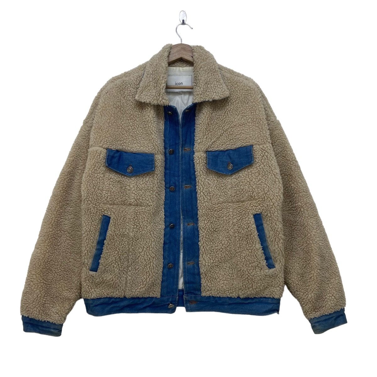 Japanese Brand 🔥Iconic Stylish Street Fashion Denim Sherpa Trucker Size US M / EU 48-50 / 2 - 1 Thumbnail