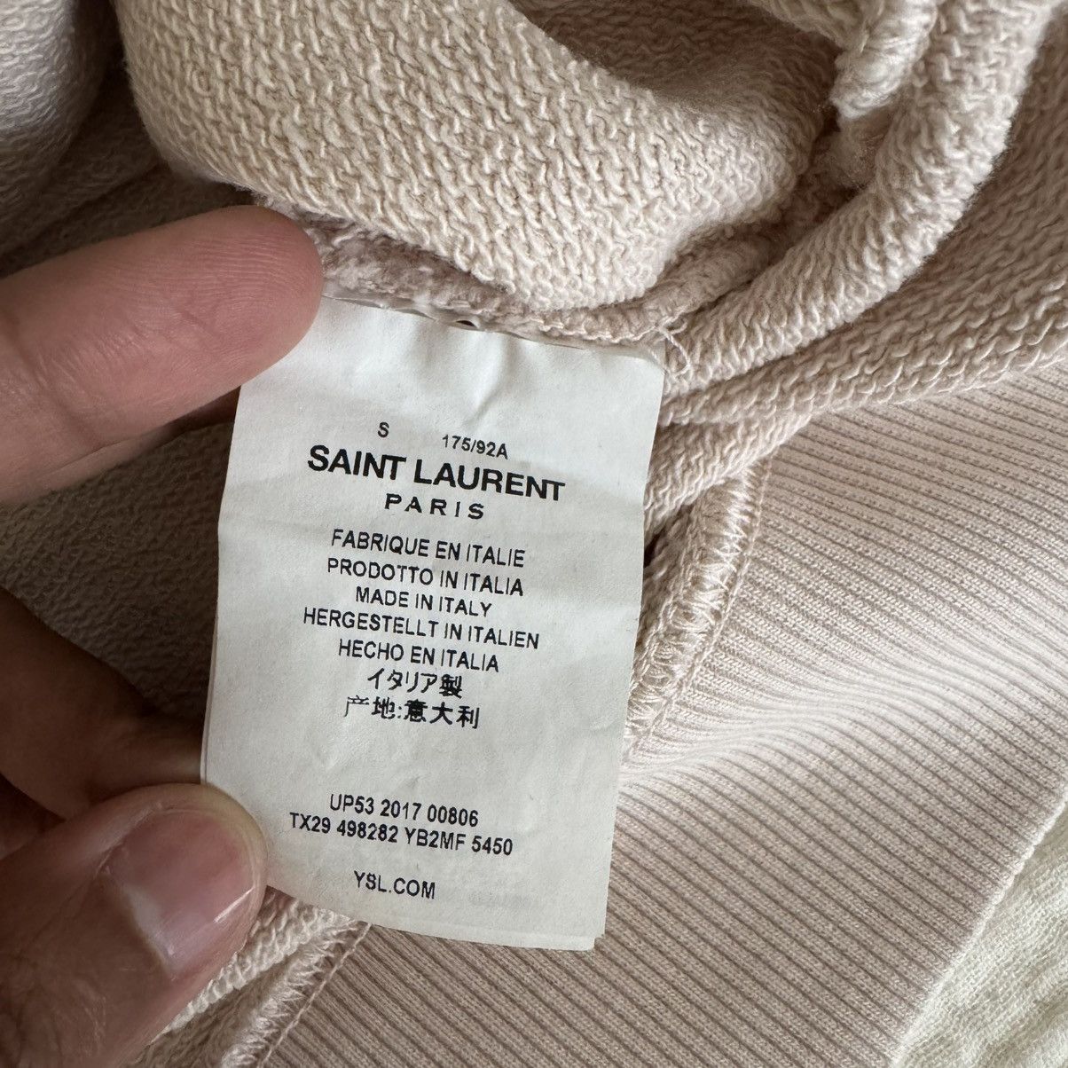 Saint Laurent Paris Saint Laurent Paris Sweatshirt - Light Pink - Size S Size US S / EU 44-46 / 1 - 3 Thumbnail