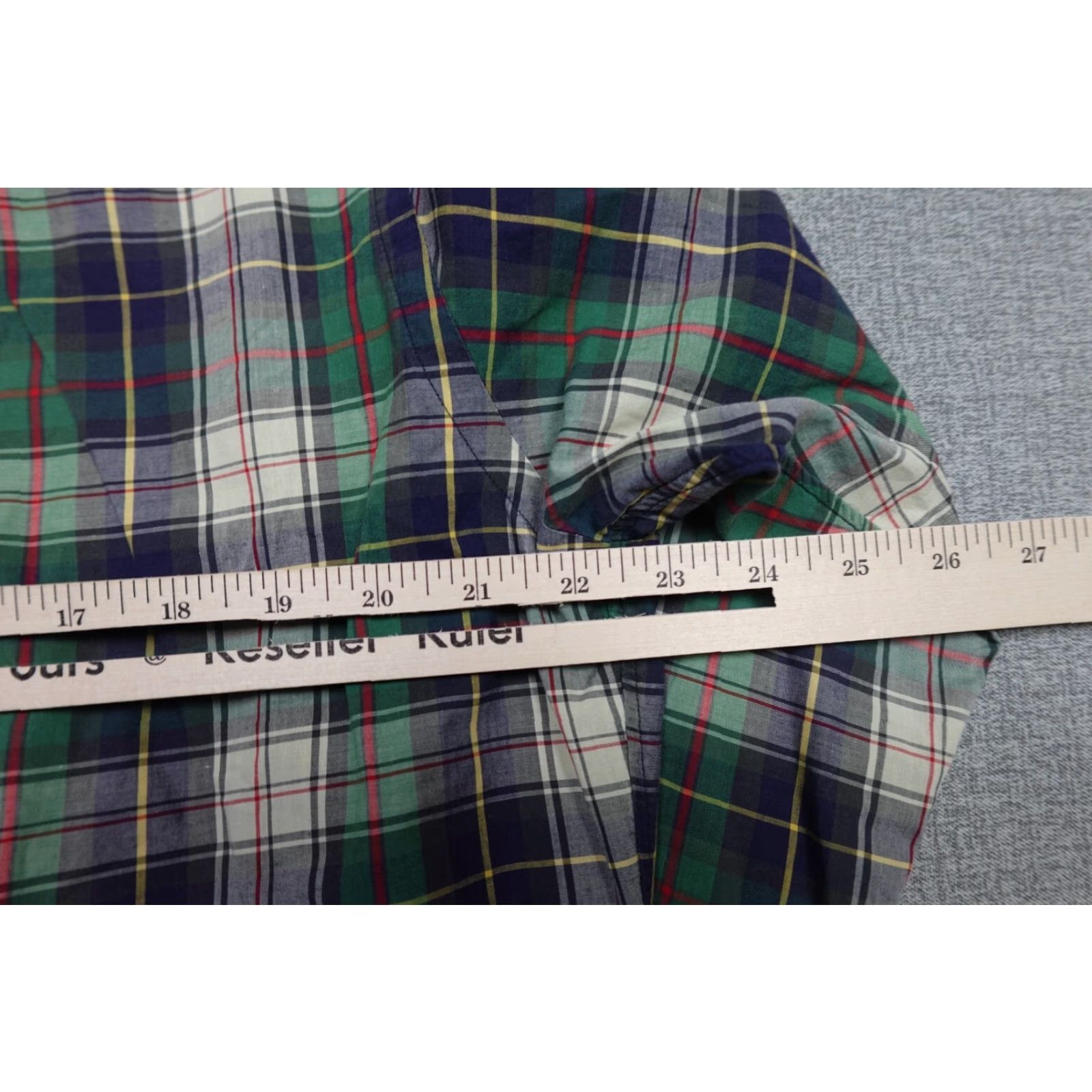 Polo Ralph Lauren Polo Ralph Lauren Shirt Men Medium Button-Front Lightweight Plaid Green Regular Size Size 40R - 7 Thumbnail