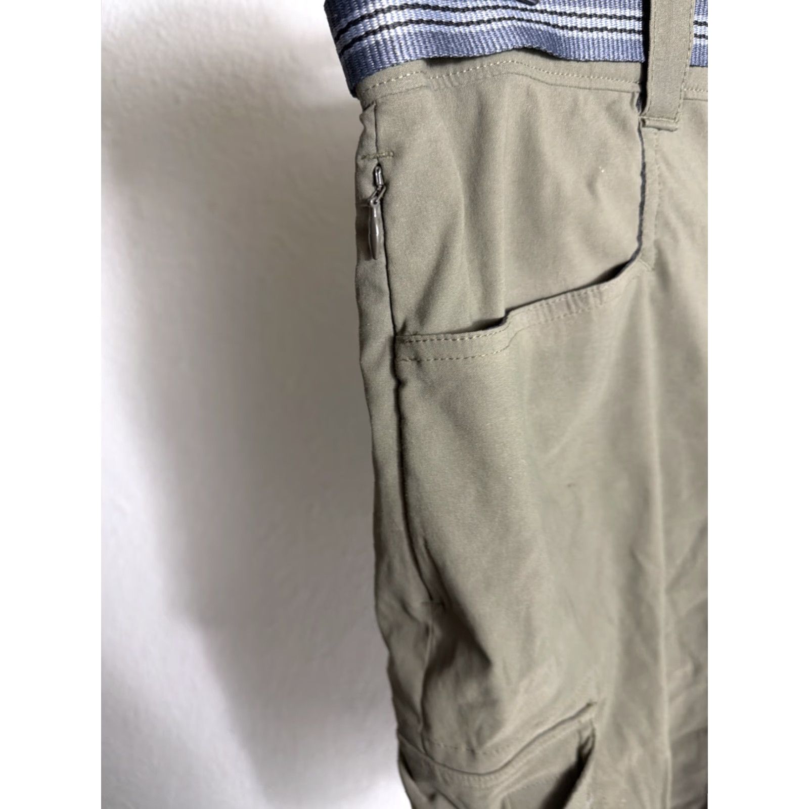 Orvis Orvis Military Green Flat Front Men's Belted Cargo Shorts 32x10 Nylon Cargo Pocket Army Outdoor Mens Regular Size US 32 / EU 48 - 7 Thumbnail