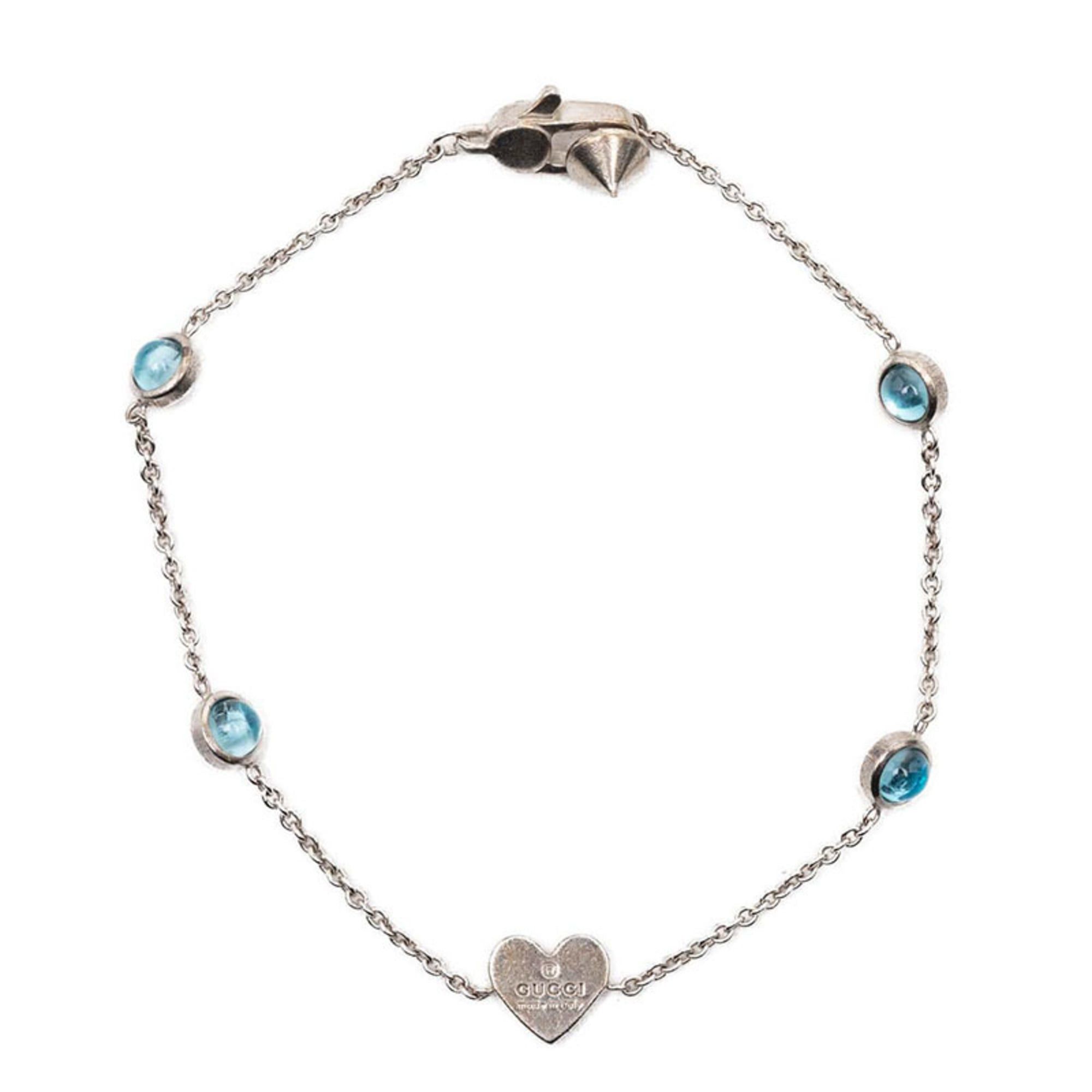 Gucci Gucci Heart Bracelet #17 SV925 Silver with Colored Stones for Women Size ONE SIZE - 1 Thumbnail