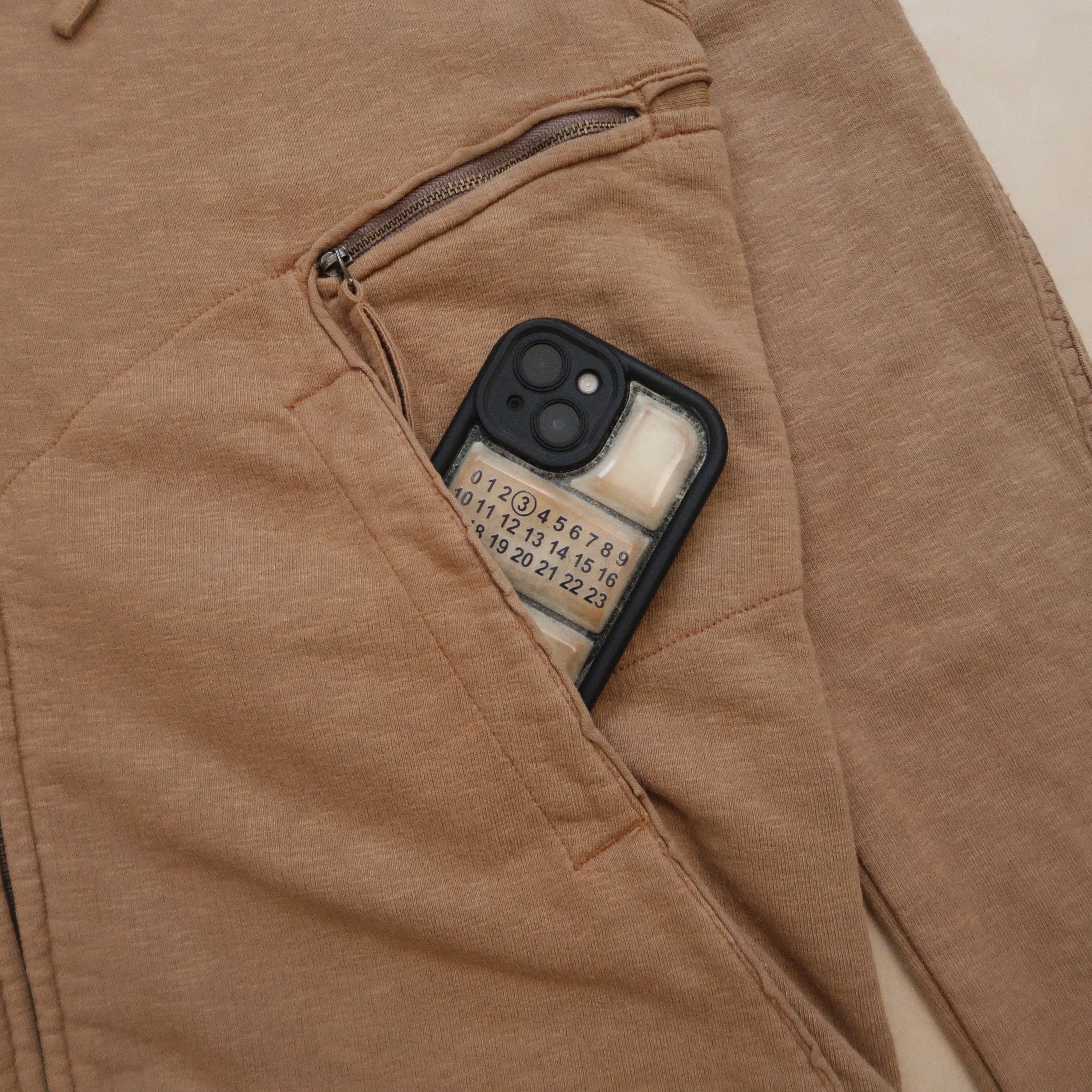 1990s Marithe Francois Girbaud Patchwork Brown Hoodie